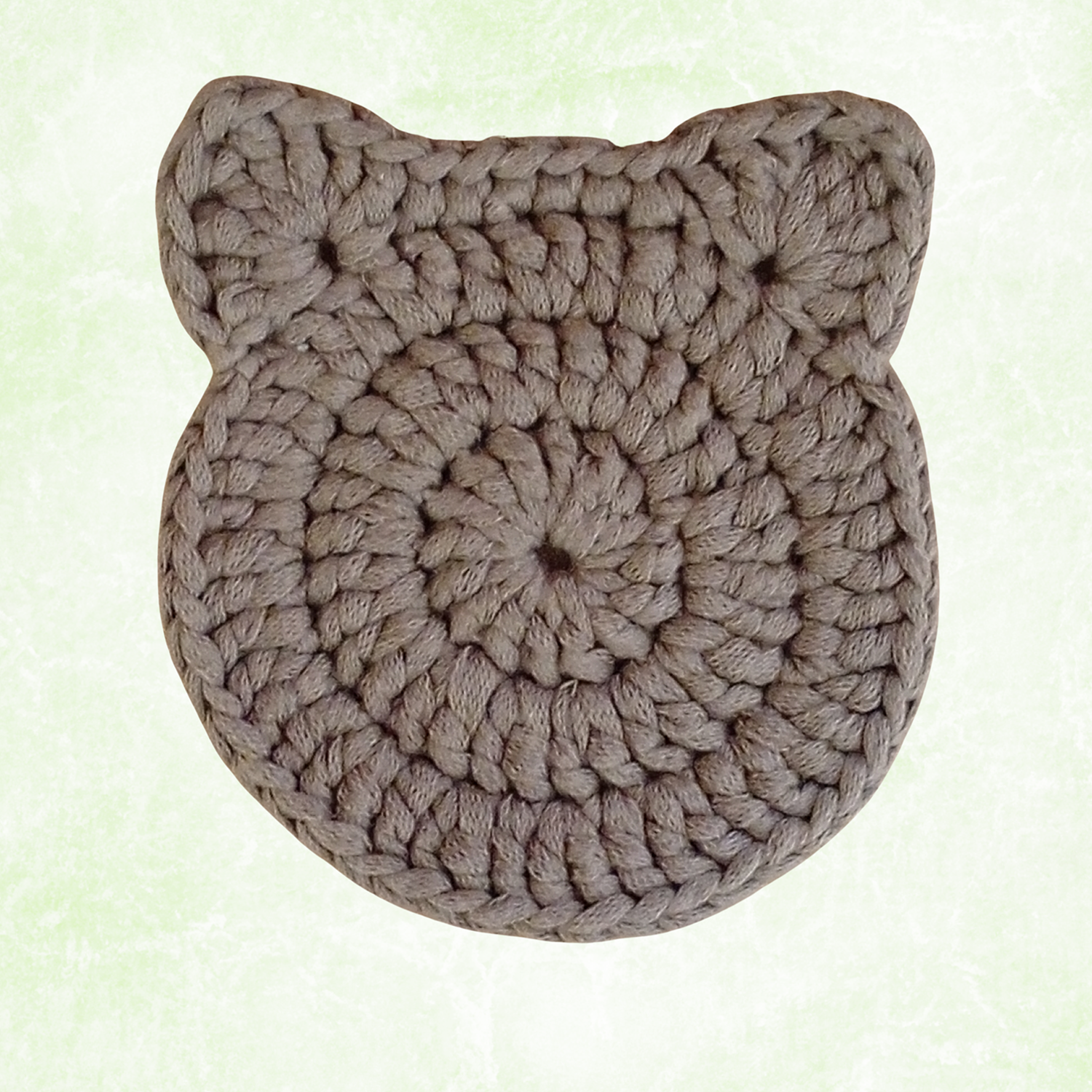 Handmade Crochet Cat Coasters – Set of 6