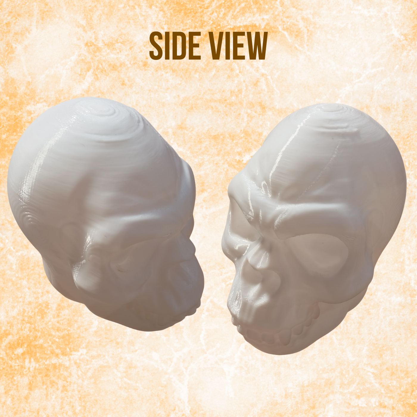 Gorilla Skull Sculpture – White Gothic Decor Statue,  (16cm)