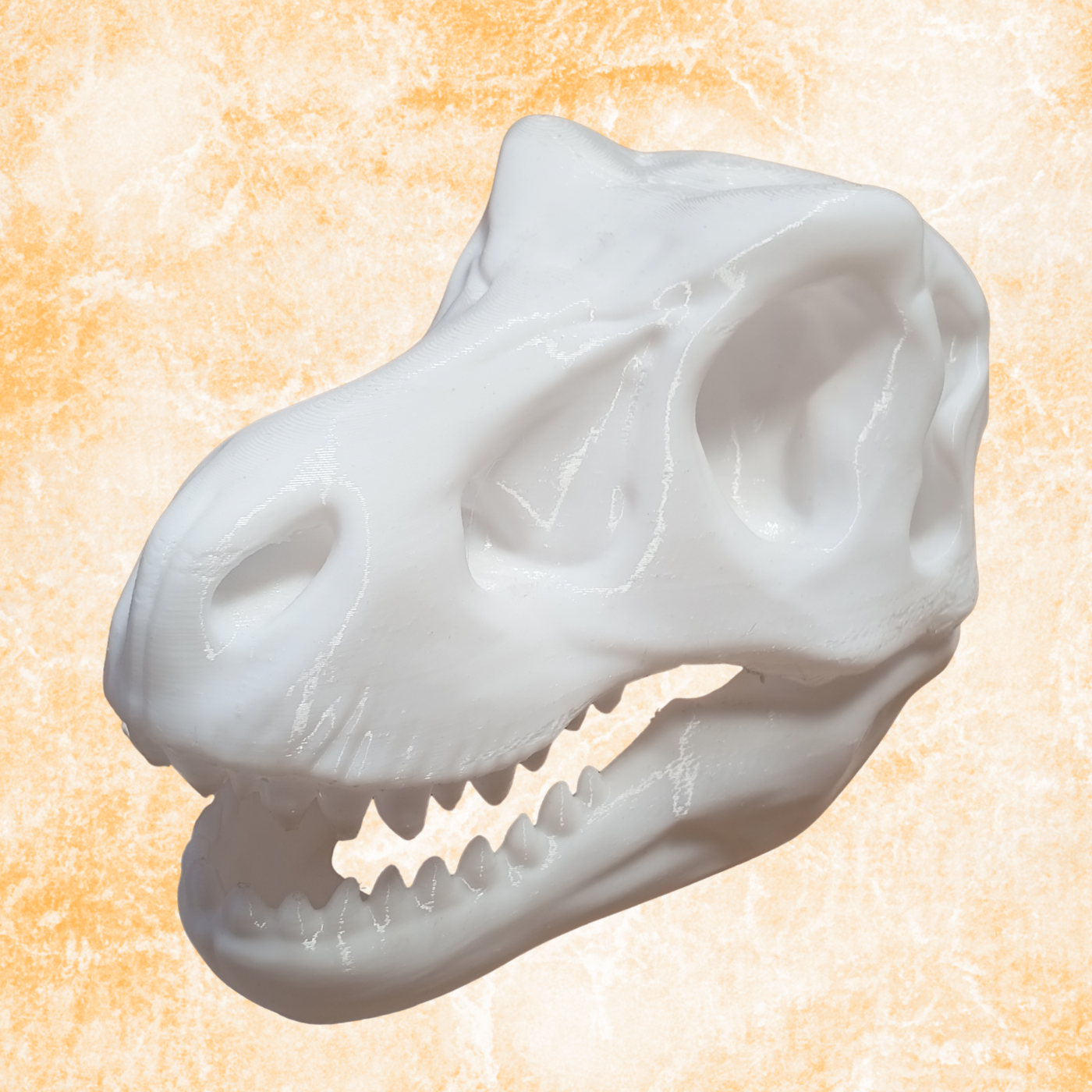 Dinosaur Skull Sculpture – Modern Prehistoric Decor Statue, (11cm)