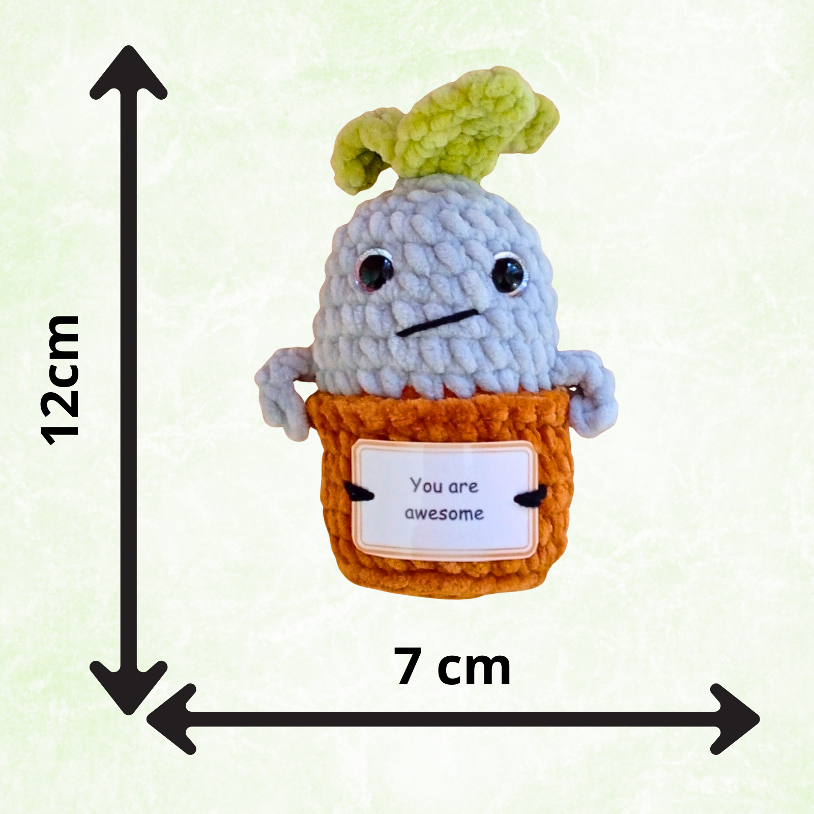 Pocket Hug Mandragora™ – Handmade Emotional Support Plush with Inspirational Message Card