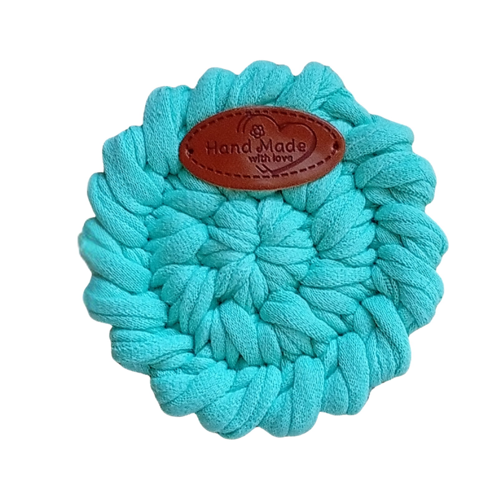 Handmade Crochet Car Coasters Set of 2 – Cotton Cup Holder Inserts 7.5cm, Absorbent Boho Car Accessories