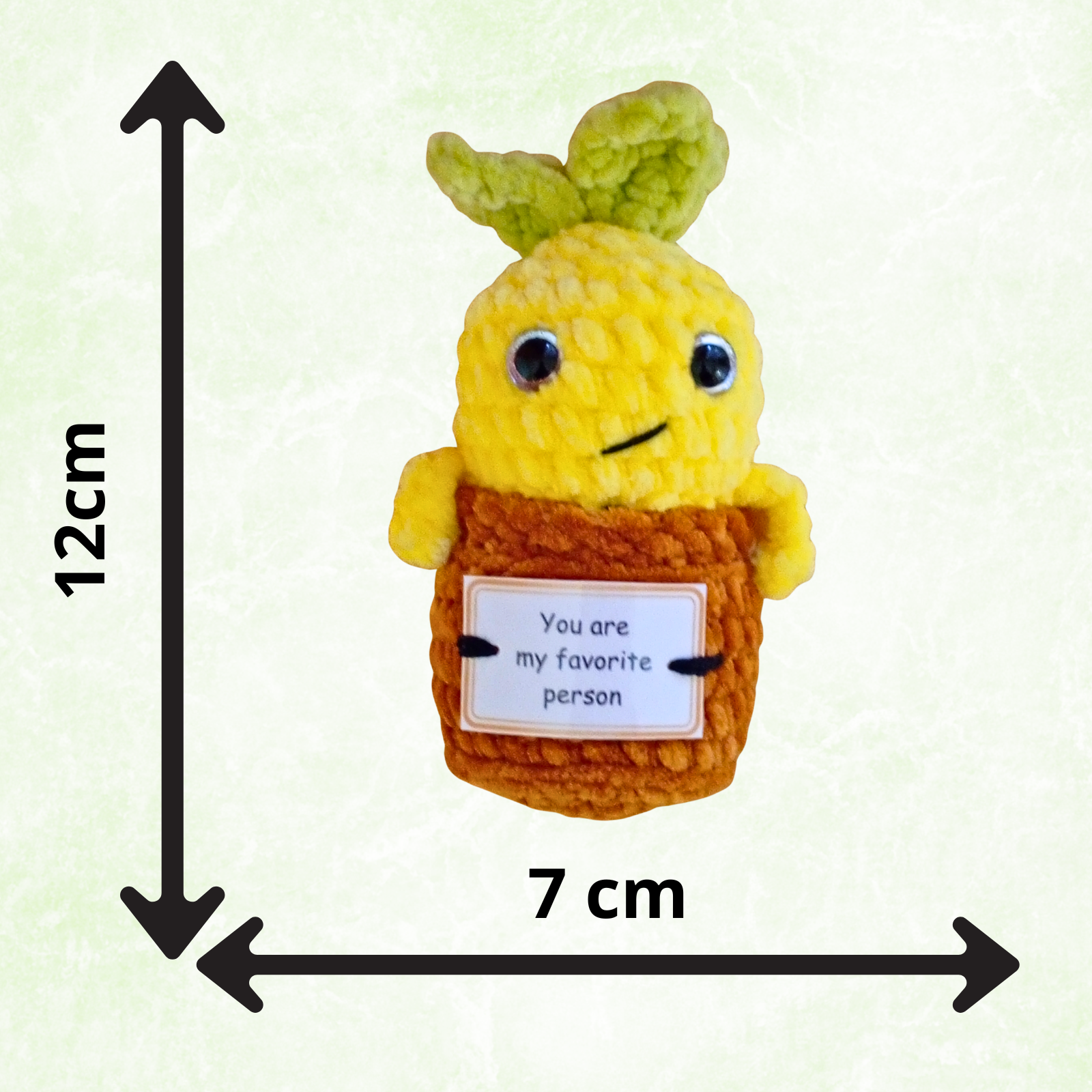 Pocket Hug Mandragora™ – Handmade Emotional Support Plush with Inspirational Message Card