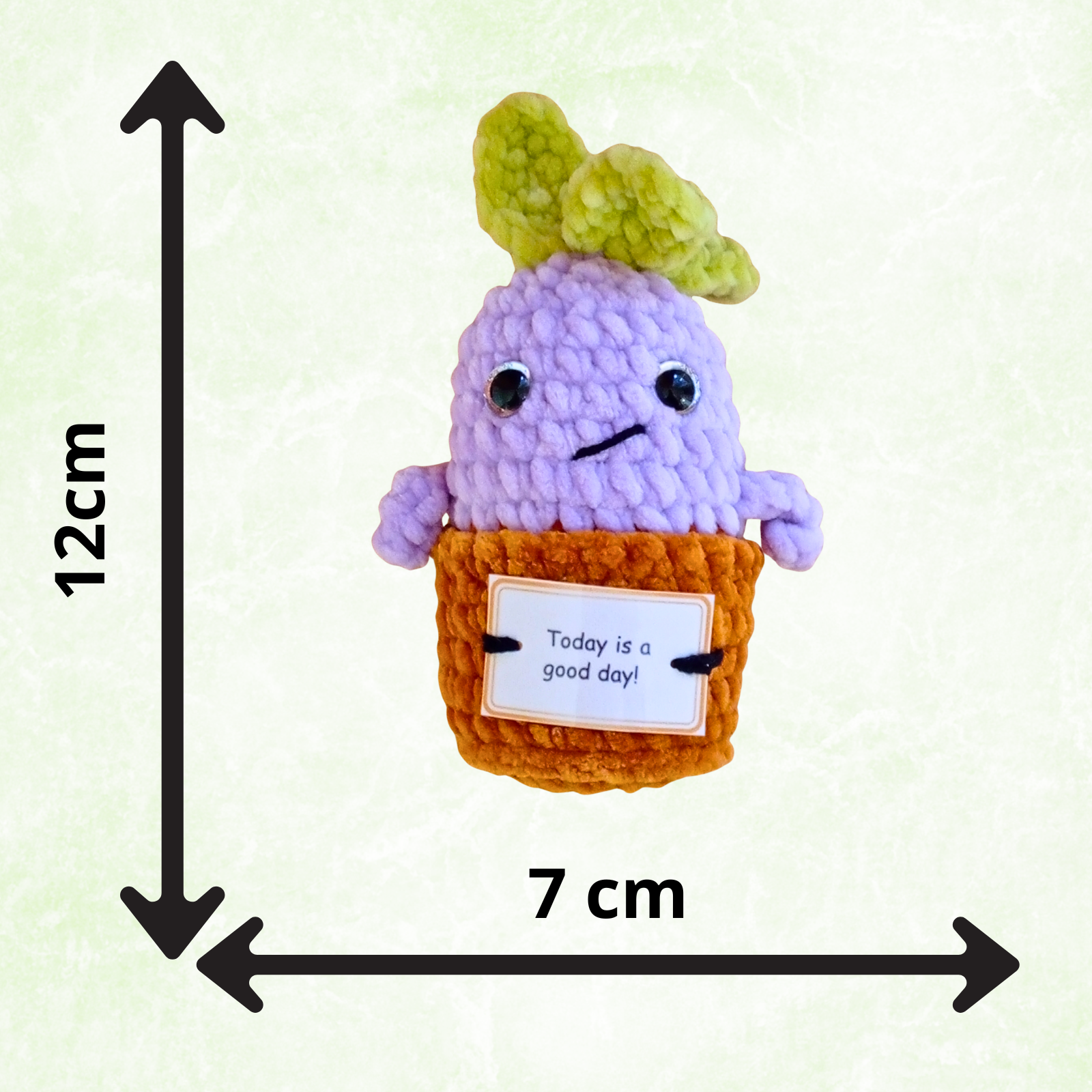Pocket Hug Mandragora™ – Handmade Emotional Support Plush with Inspirational Message Card