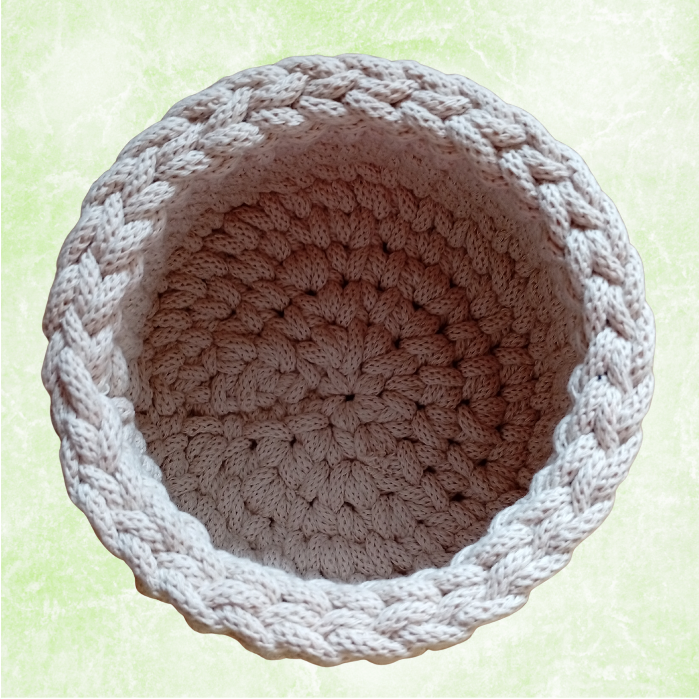 Sturdy Cotton Rope Basket with Lid, Handmade Crochet Acorn Storage Organizer