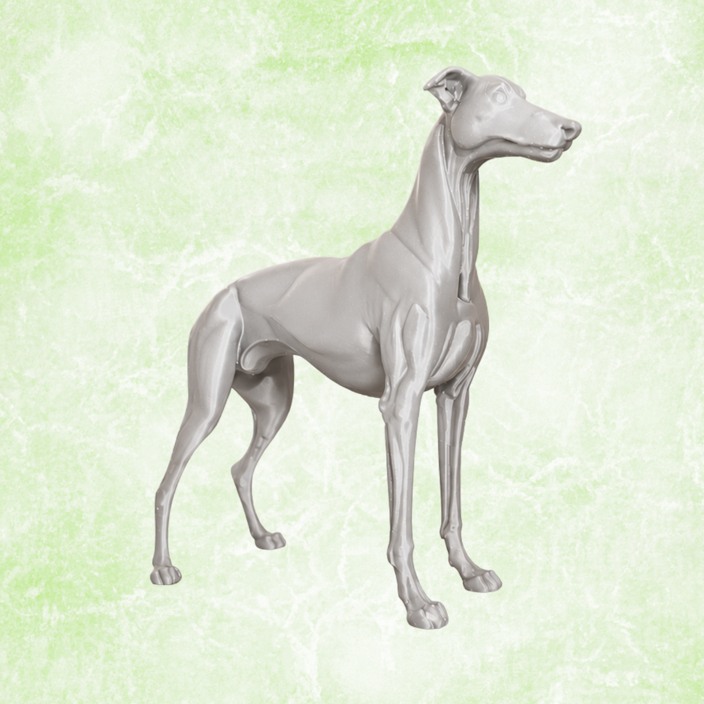 Greyhound Dog Sculpture – Luxury Minimalist Home Decor Statue, (15cm)