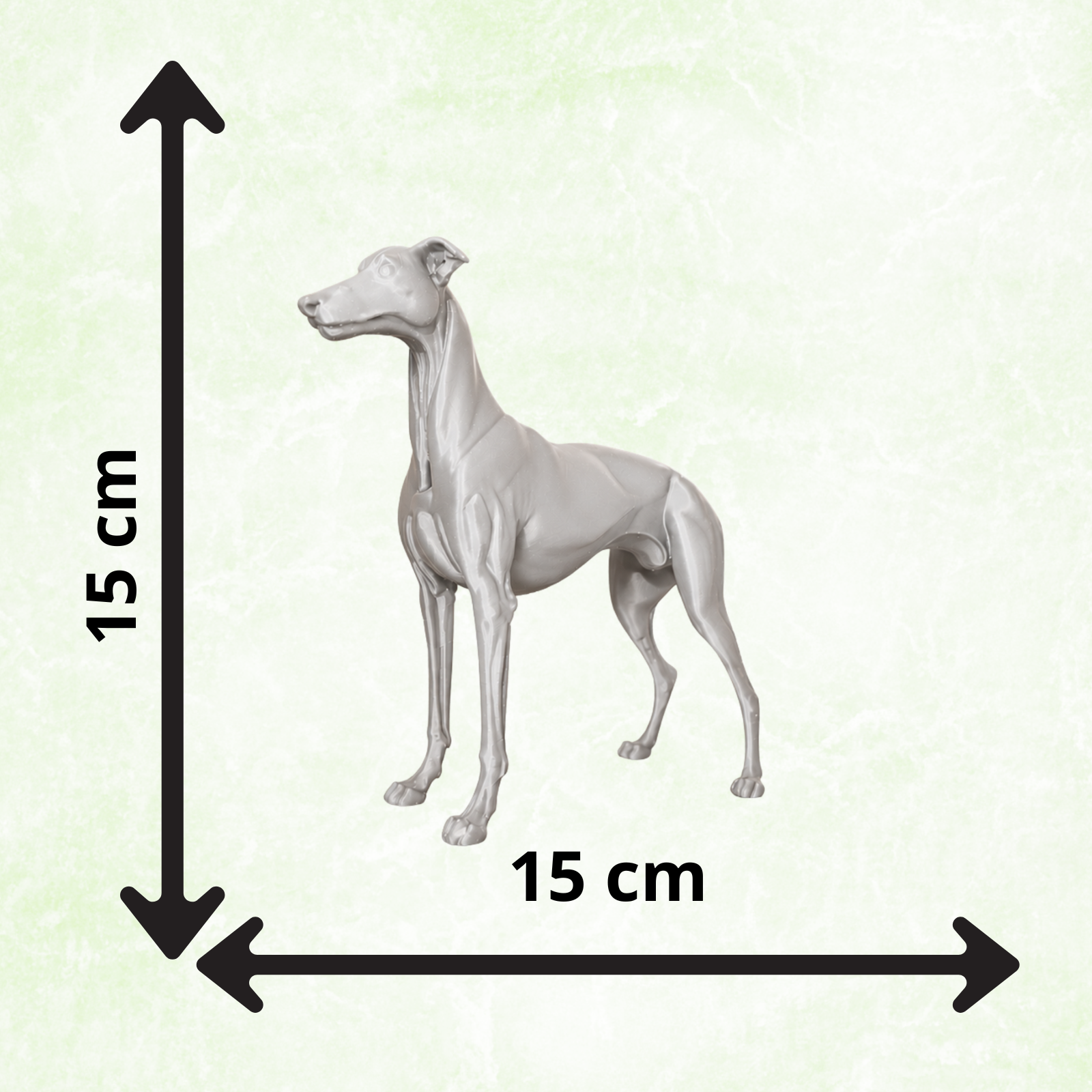 Greyhound Dog Sculpture – Luxury Minimalist Home Decor Statue, (15cm)