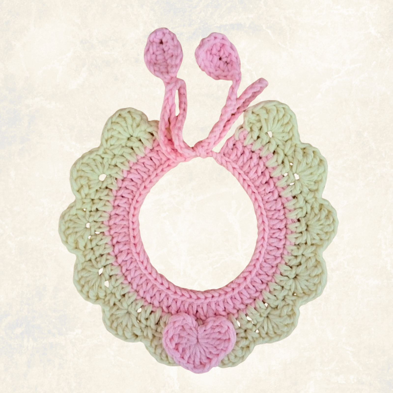 Crochet Pet Collar Handmade – Adjustable Soft Scarf for Cats & Small Dogs