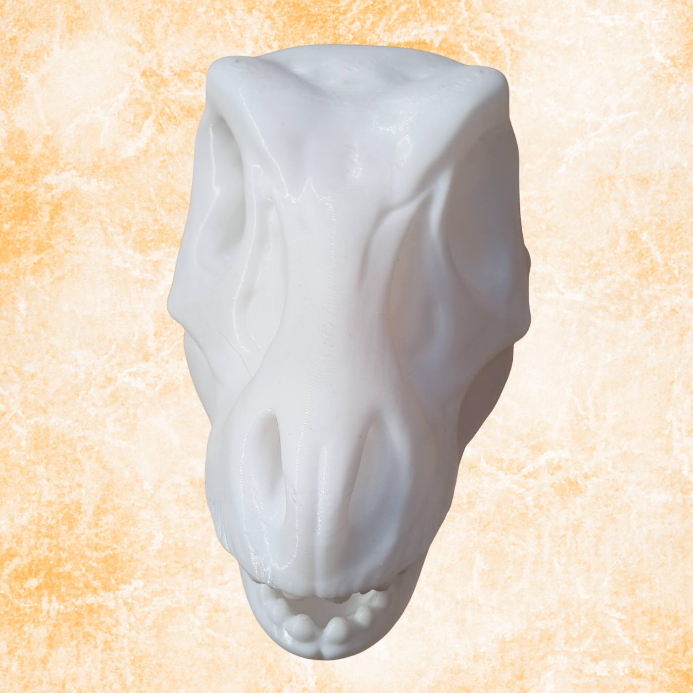 Dinosaur Skull Sculpture – Modern Prehistoric Decor Statue, (11cm)