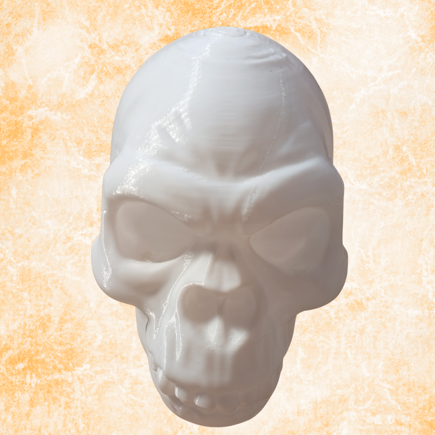 Gorilla Skull Sculpture – White Gothic Decor Statue,  (16cm)