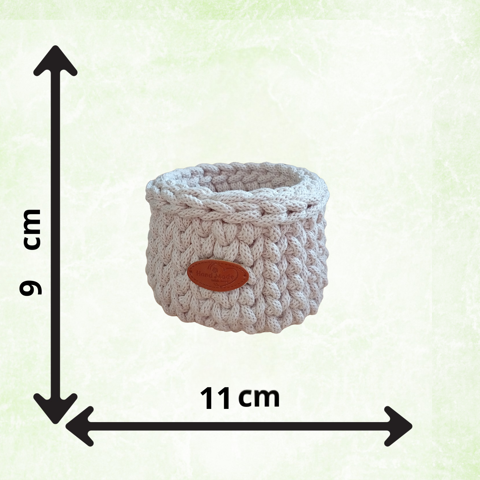 Sturdy Cotton Rope Basket with Lid, Handmade Crochet Acorn Storage Organizer