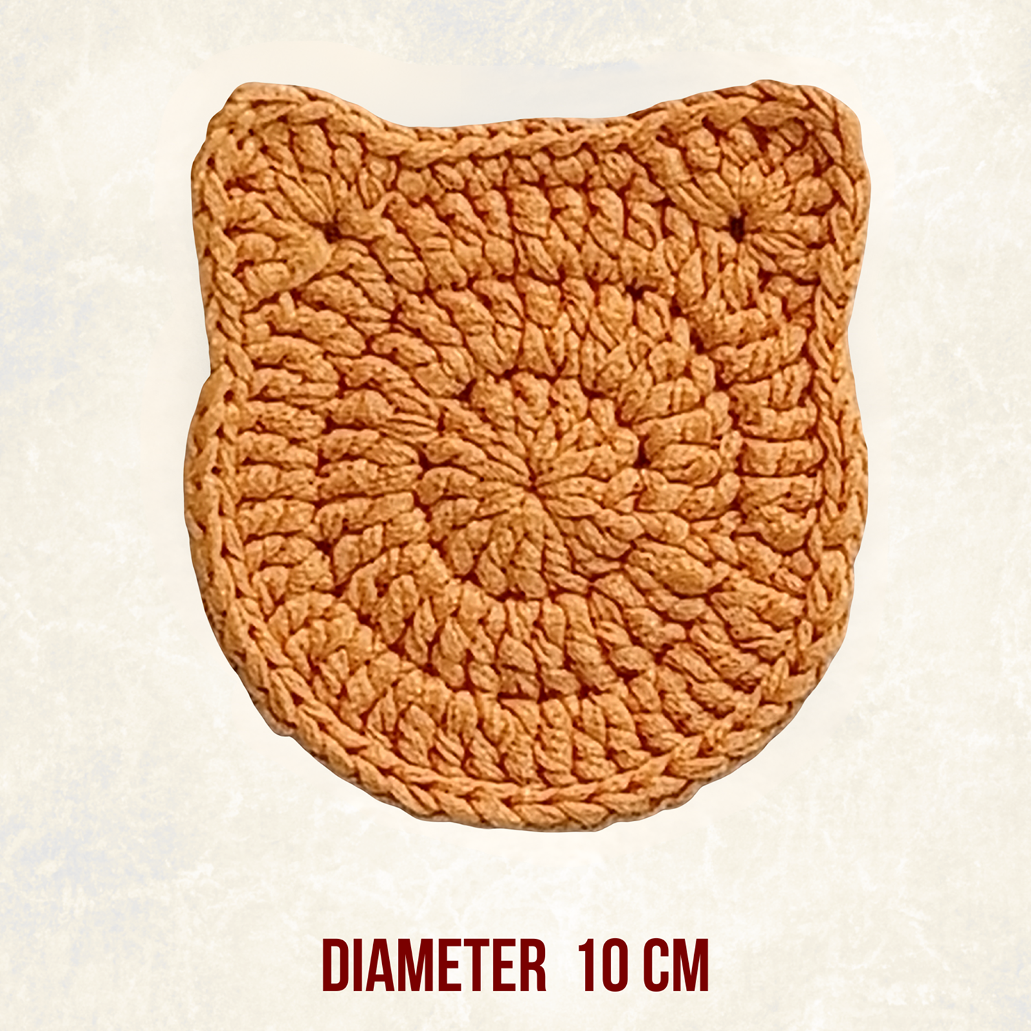 Handmade Crochet Cat Coasters – Set of 6