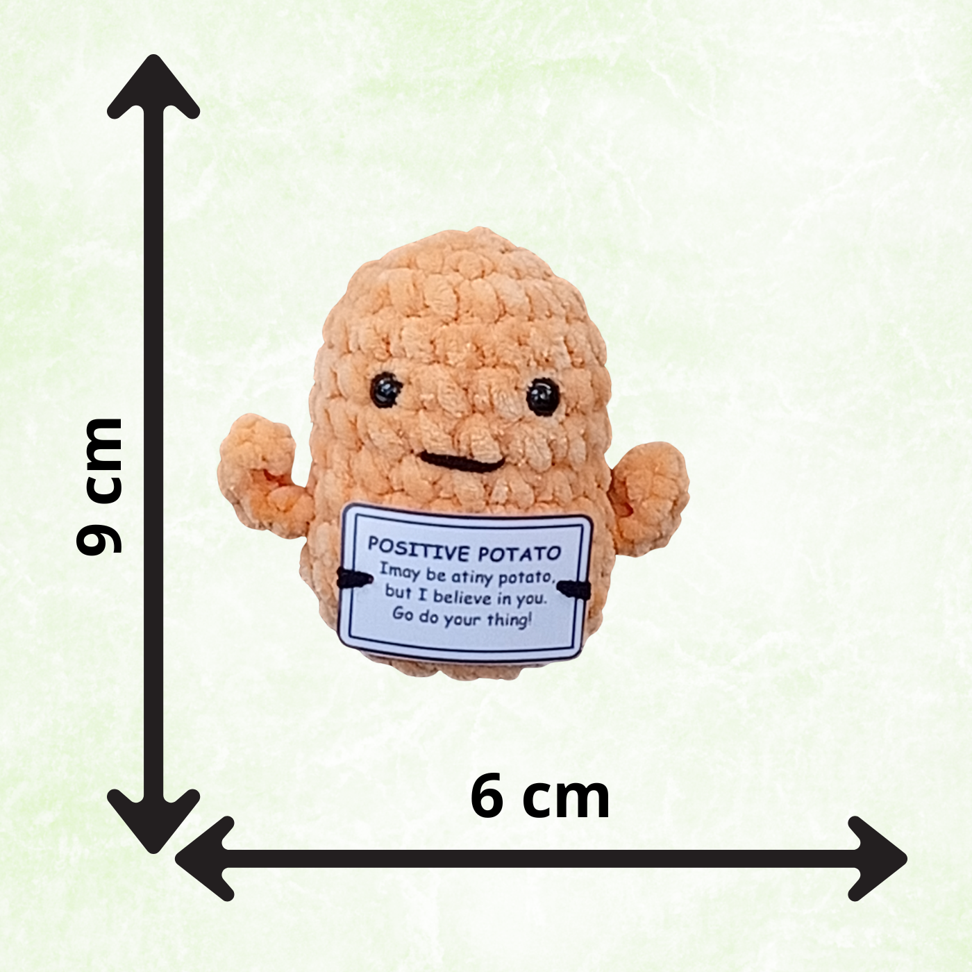 Handmade Positive Potato Pocket Hug | Cute Crochet Gift