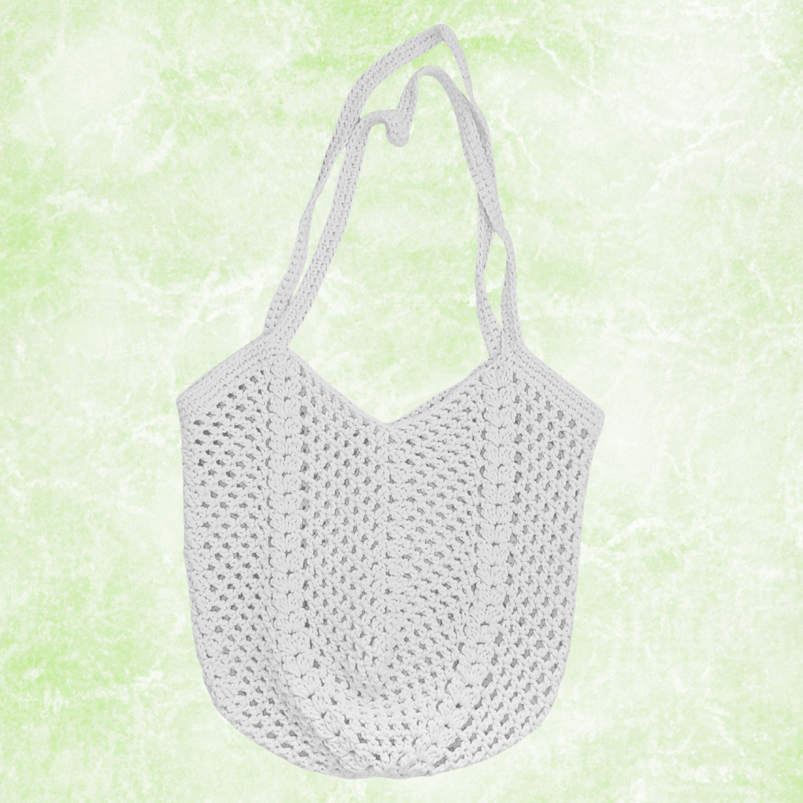 Tulip Crochet Tote Bag Boho Shoulder Bag Cotton Handbag Large Summer Beach Bag Knitted Shopper Gift for Her
