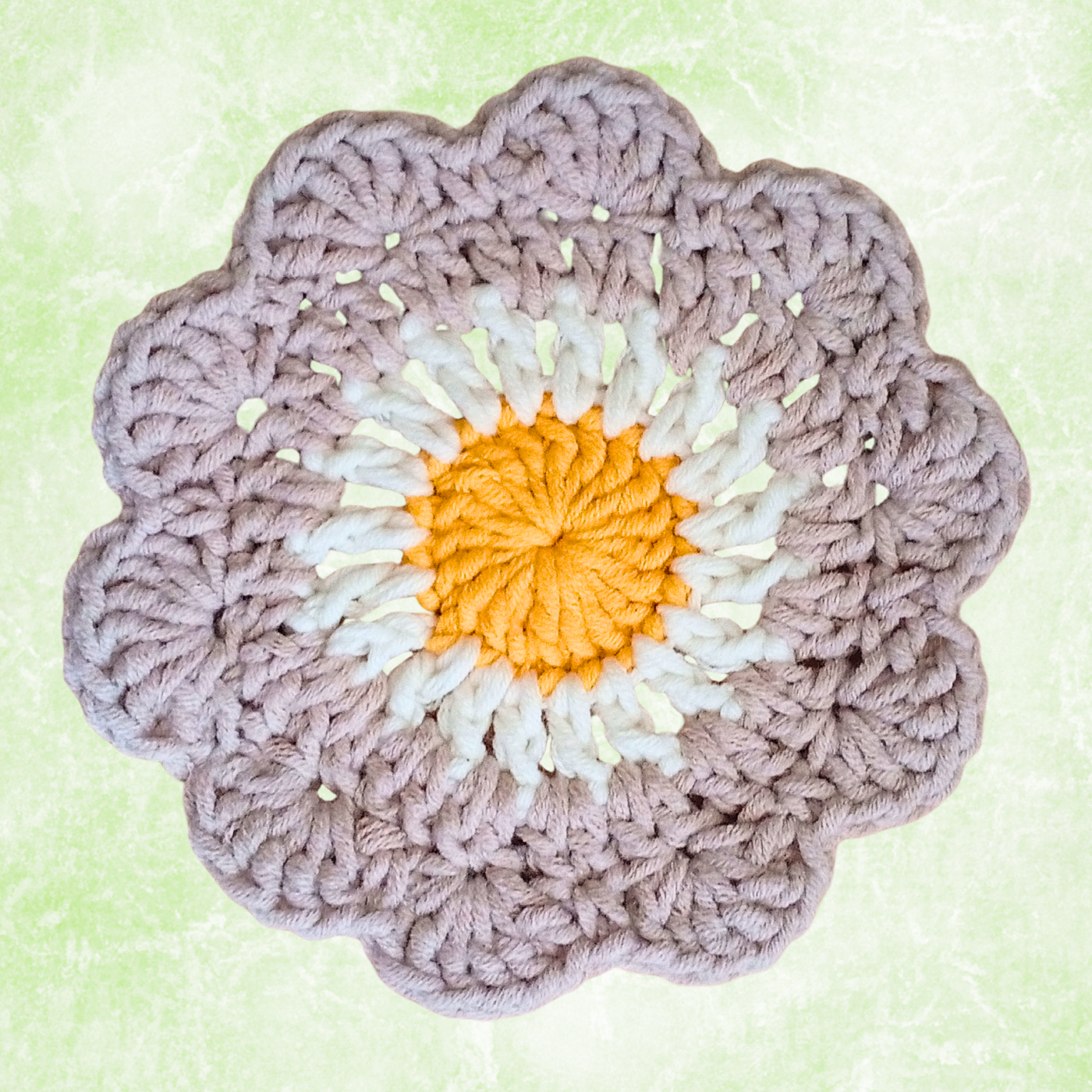 Handmade Crochet Coffee Gift Set – 4 Daisy Coasters & 4 Cup Sleeves (Set of 8)
