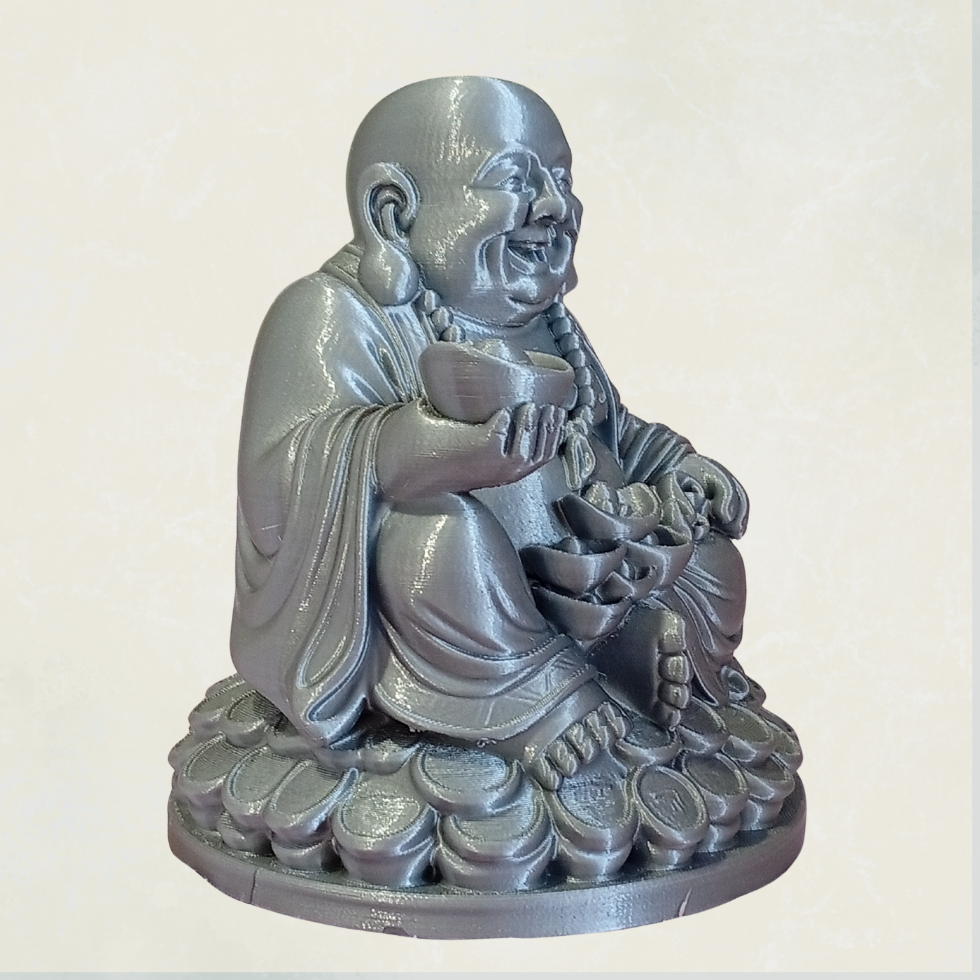 Modern Gray Decorative Figurine – Minimalist Home Decor Statue for Living Room, Office & Shelf Display – 18 cm