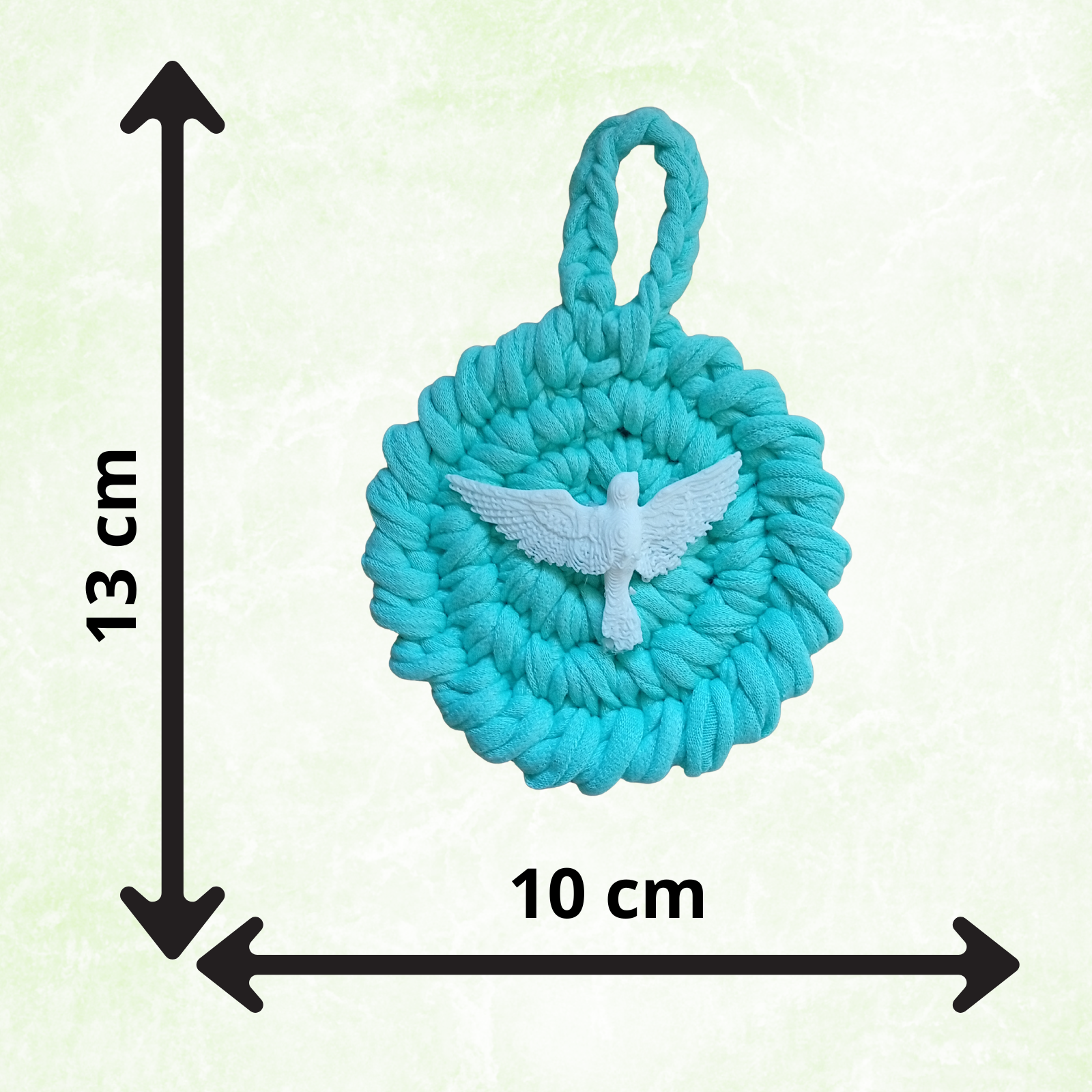 Handmade Crochet Mandala Hanging Ornament – Boho Car Mirror Charm, Cotton Wall Decor, Bag Accessory, Angel Pendant Gift