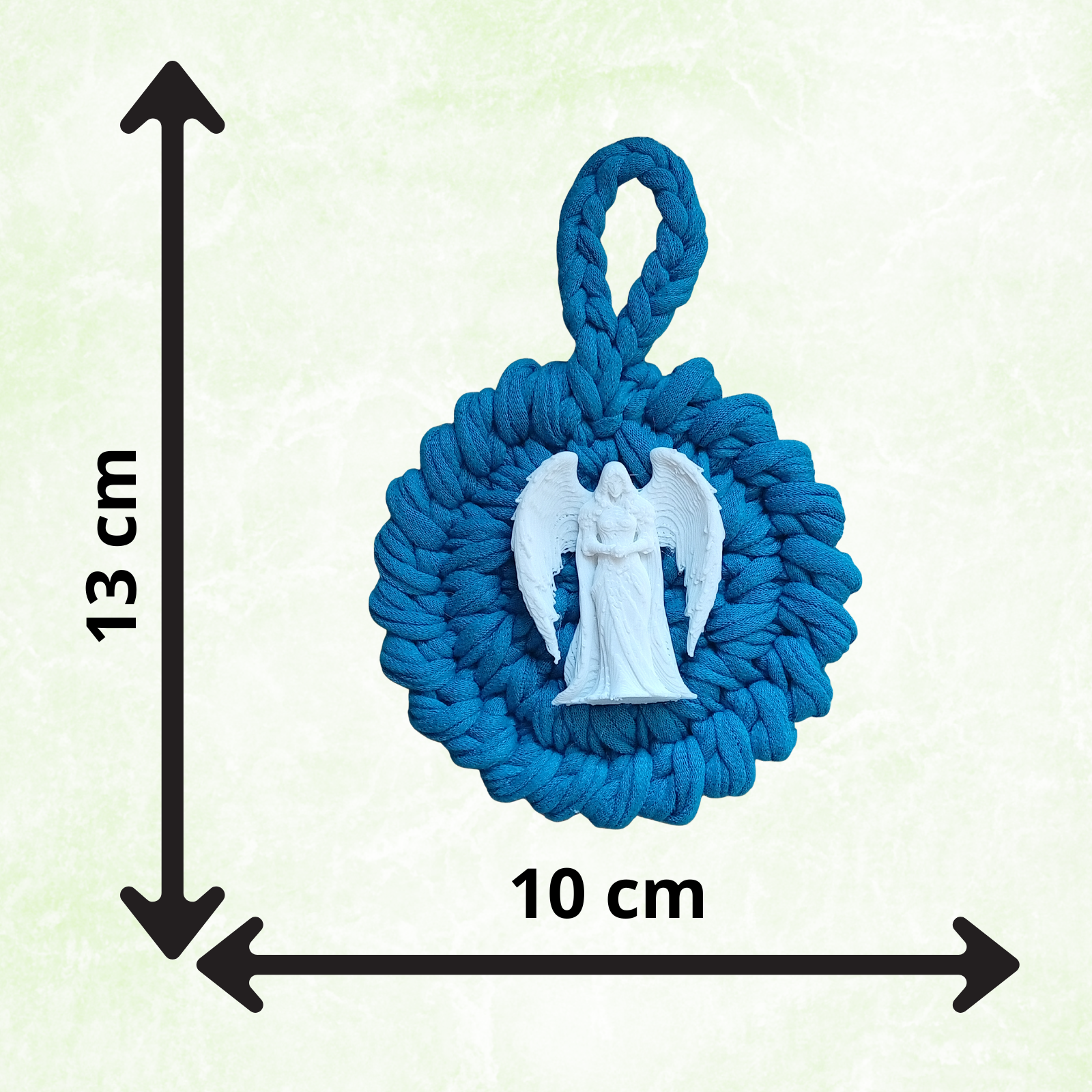 Handmade Crochet Mandala Hanging Ornament – Boho Car Mirror Charm, Cotton Wall Decor, Bag Accessory, Angel Pendant Gift