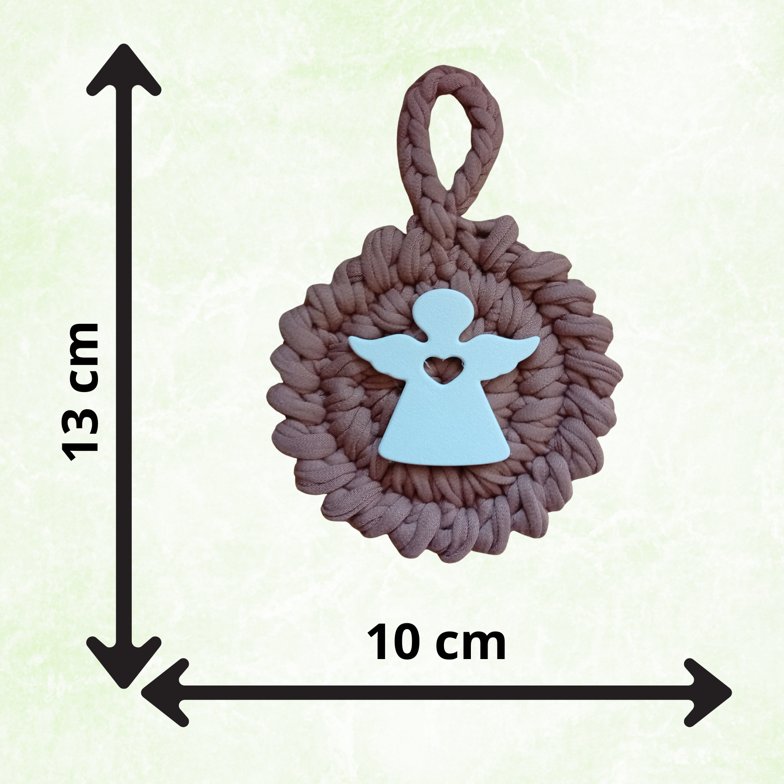 Handmade Crochet Mandala Hanging Ornament – Boho Car Mirror Charm, Cotton Wall Decor, Bag Accessory, Angel Pendant Gift