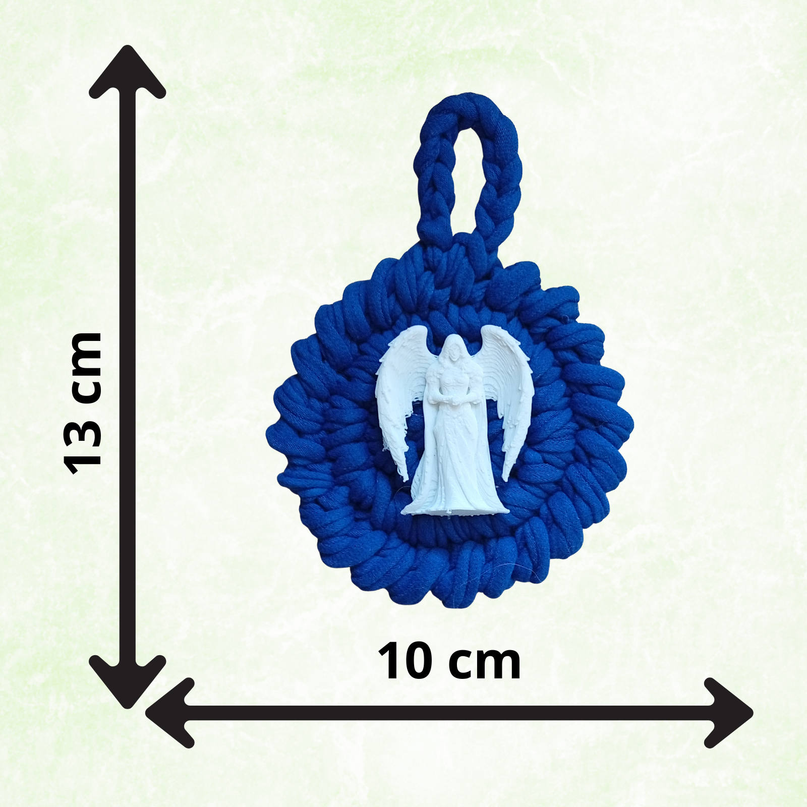 Handmade Crochet Mandala Hanging Ornament – Boho Car Mirror Charm, Cotton Wall Decor, Bag Accessory, Angel Pendant Gift