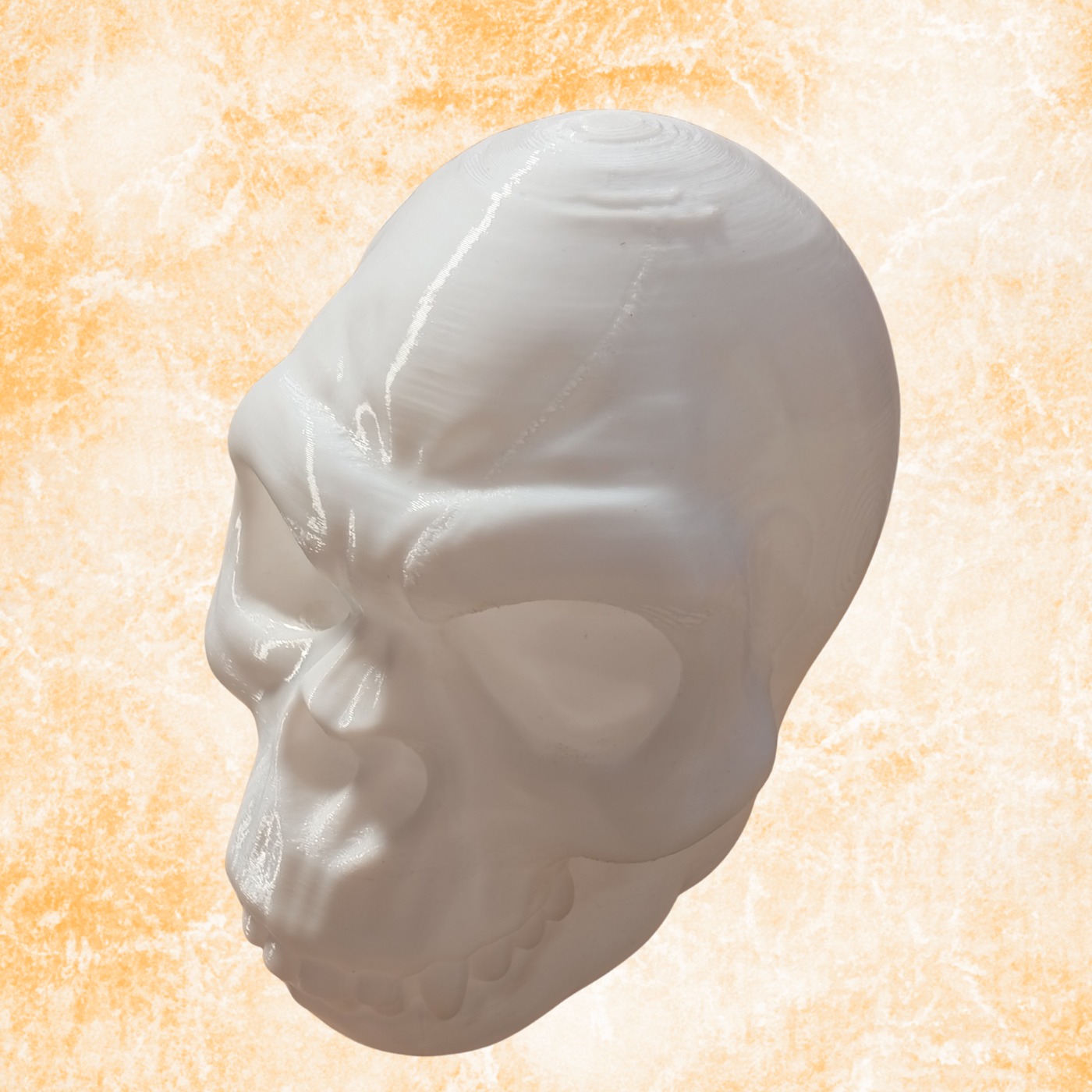 Gorilla Skull Sculpture – White Gothic Decor Statue,  (16cm)