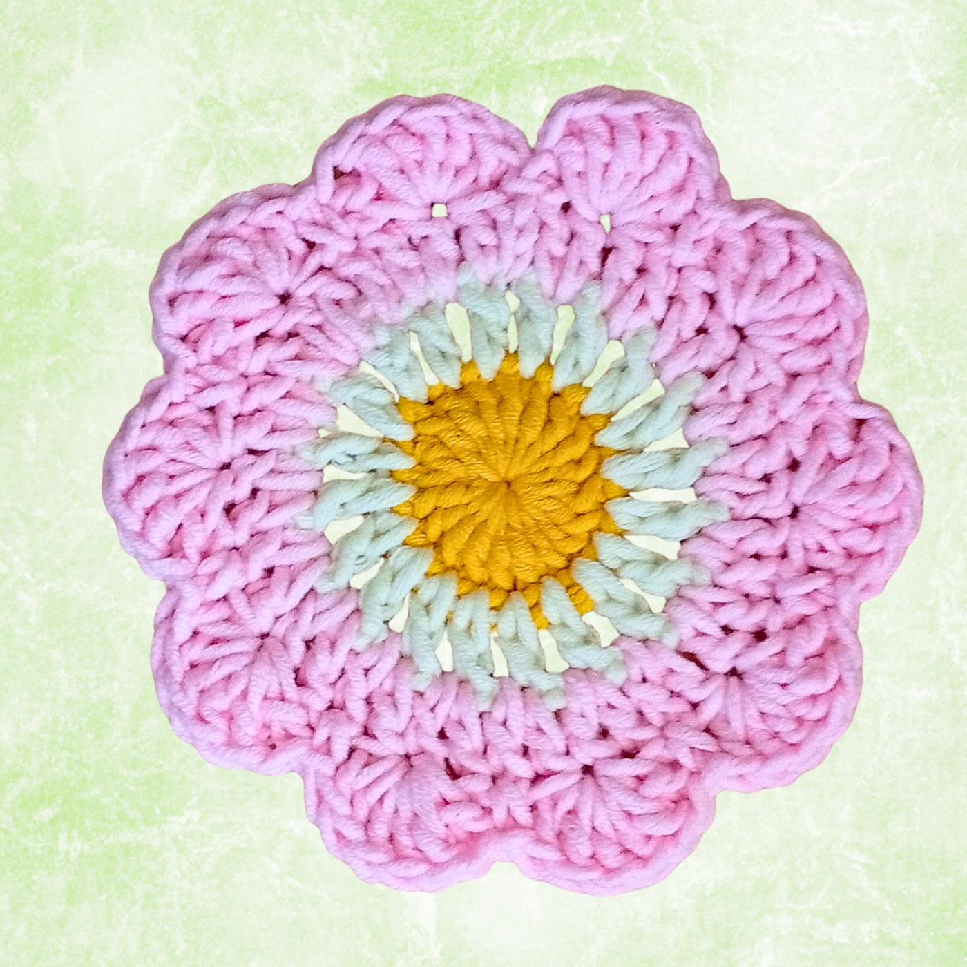 Handmade Crochet Coffee Gift Set – 4 Daisy Coasters & 4 Cup Sleeves (Set of 8)