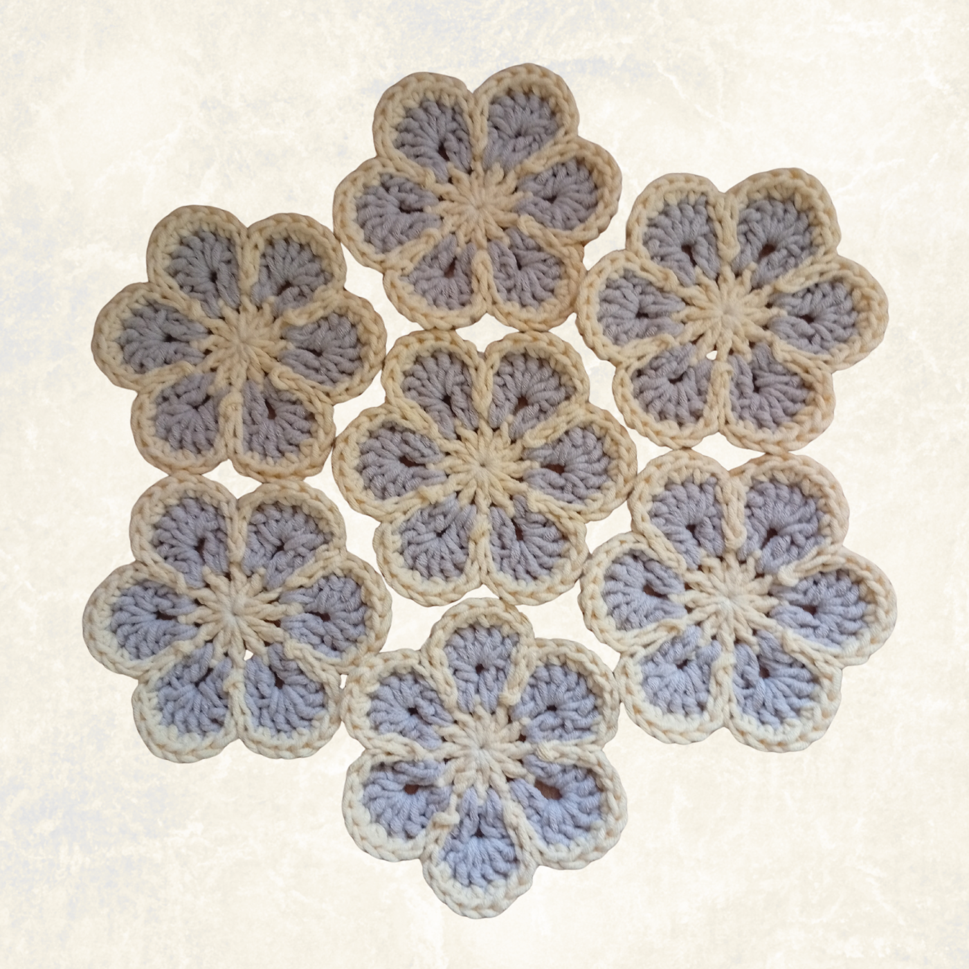 Crochet Flower Appliques – Handmade Cotton Floral Embellishments for Coasters, Bags, Clothing & DIY Crafts (2-20 Pieces)