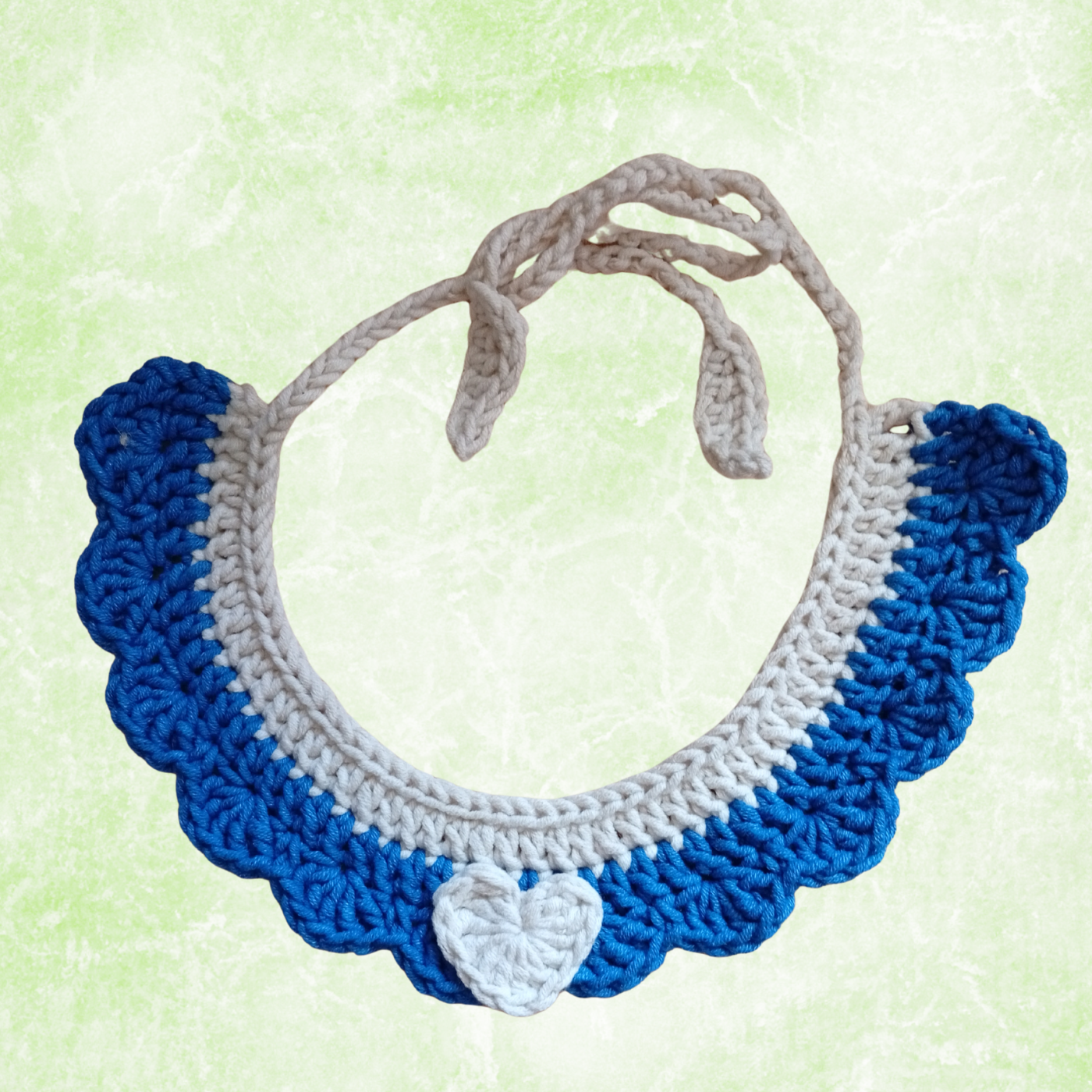 Crochet Pet Collar Handmade – Adjustable Soft Scarf for Cats & Small Dogs