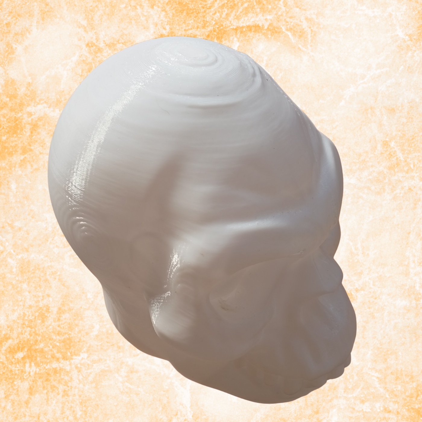 Gorilla Skull Sculpture – White Gothic Decor Statue,  (16cm)