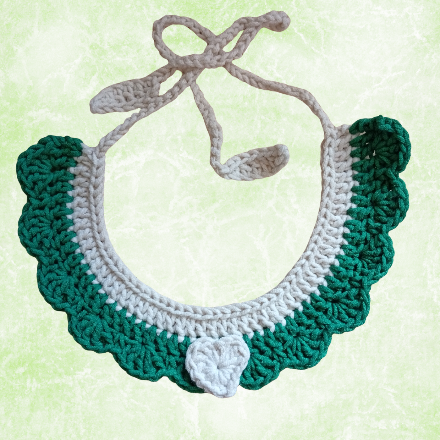 Crochet Pet Collar Handmade – Adjustable Soft Scarf for Cats & Small Dogs