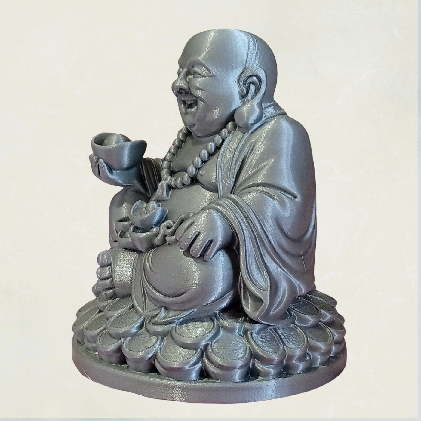 Modern Gray Decorative Figurine – Minimalist Home Decor Statue for Living Room, Office & Shelf Display – 18 cm