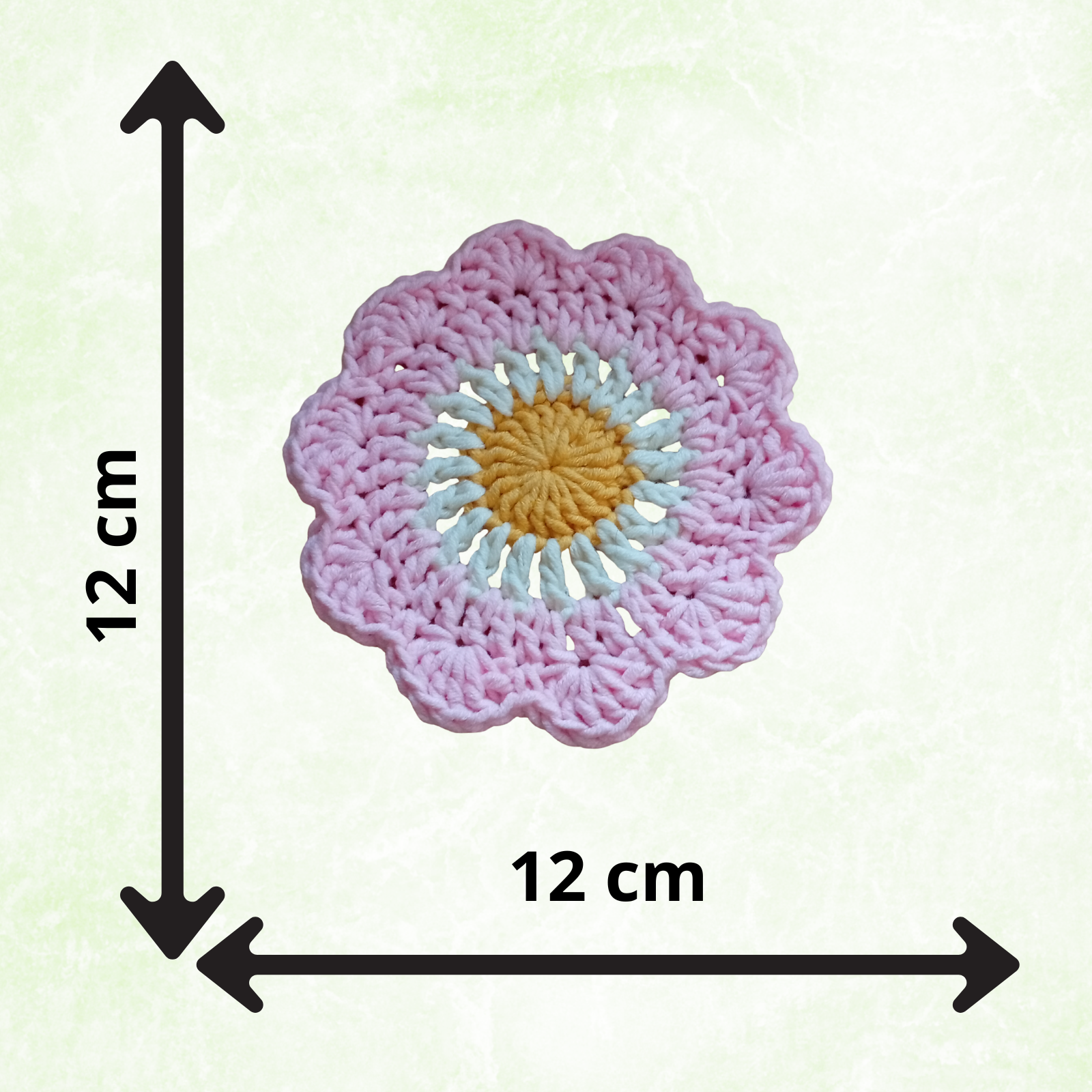 Handmade Crochet Flower Coasters – Set of 4