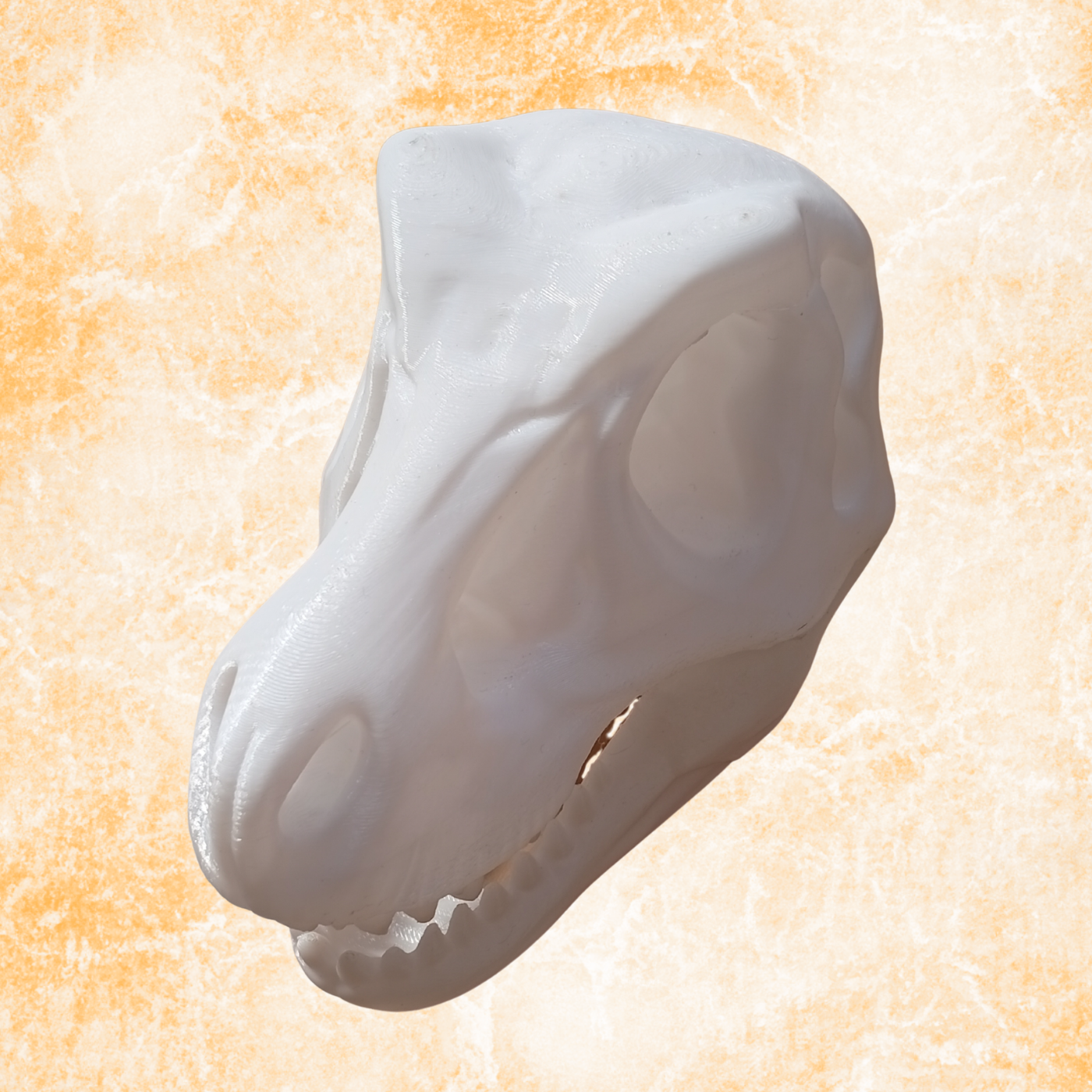 Dinosaur Skull Sculpture – Modern Prehistoric Decor Statue, (11cm)