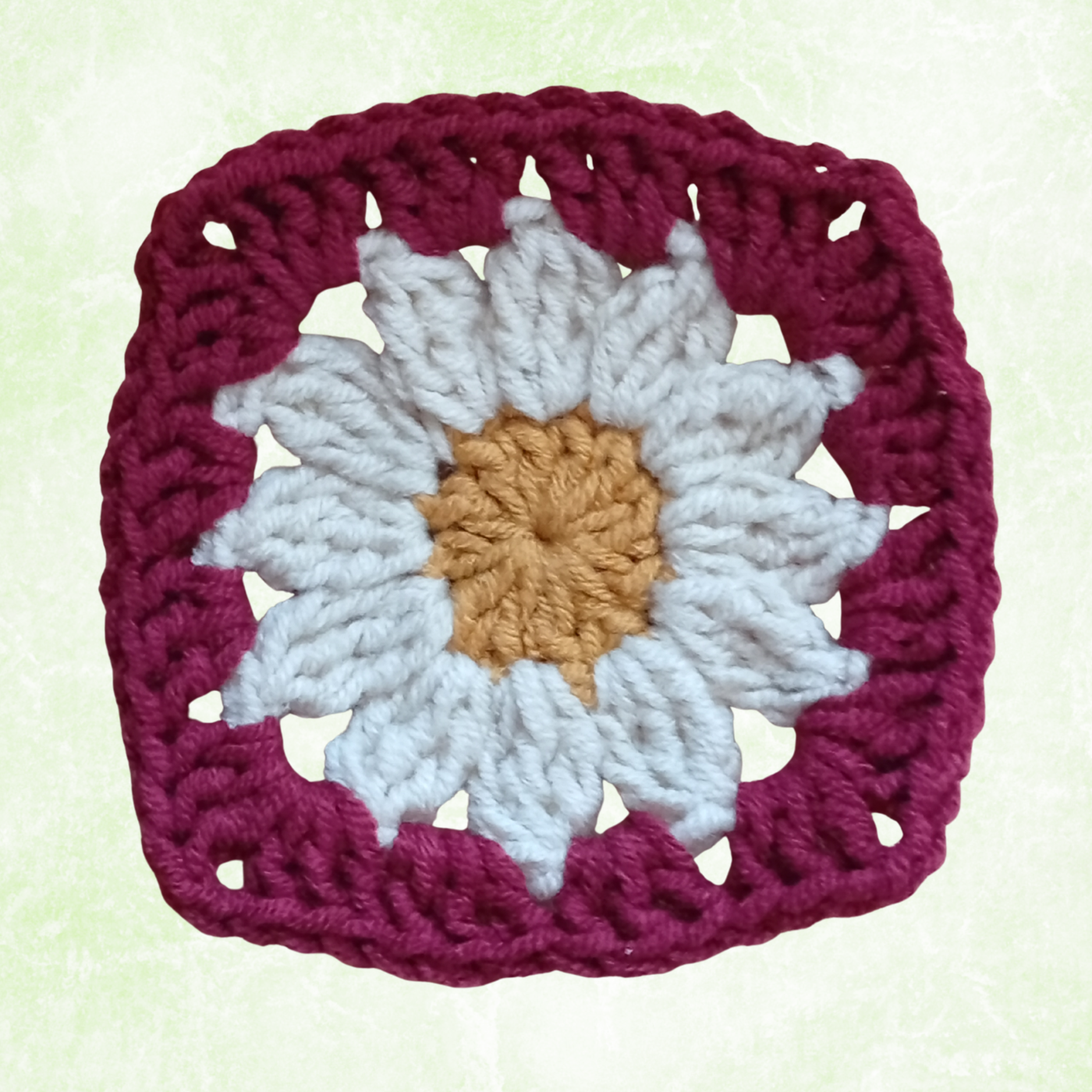 10PCS Handmade Crochet Daisy Granny Squares 8x8cm – Assorted Random Colors Floral Motifs, Cotton Blend Appliques for Bags, DIY Crafts