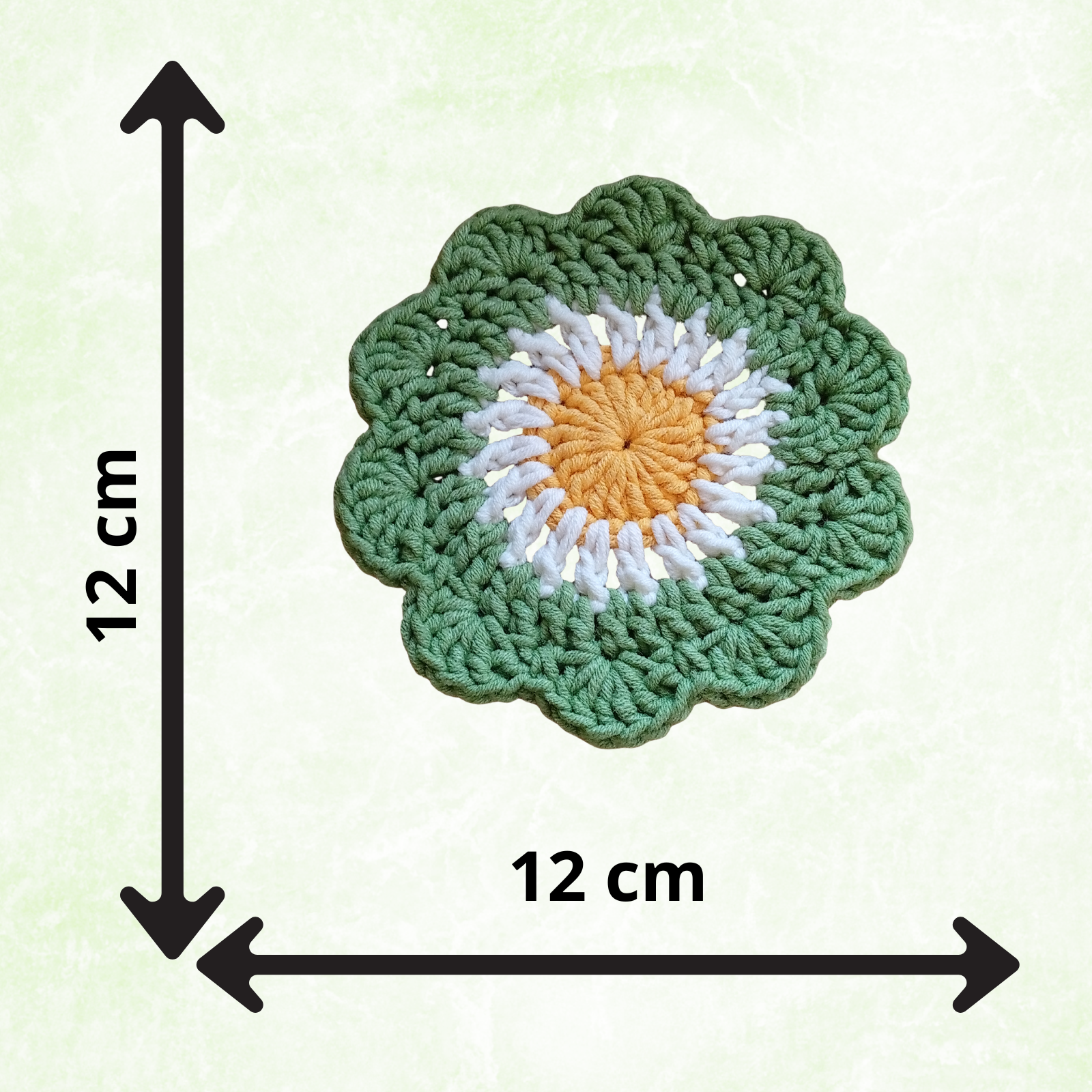 Handmade Crochet Flower Coasters – Set of 4
