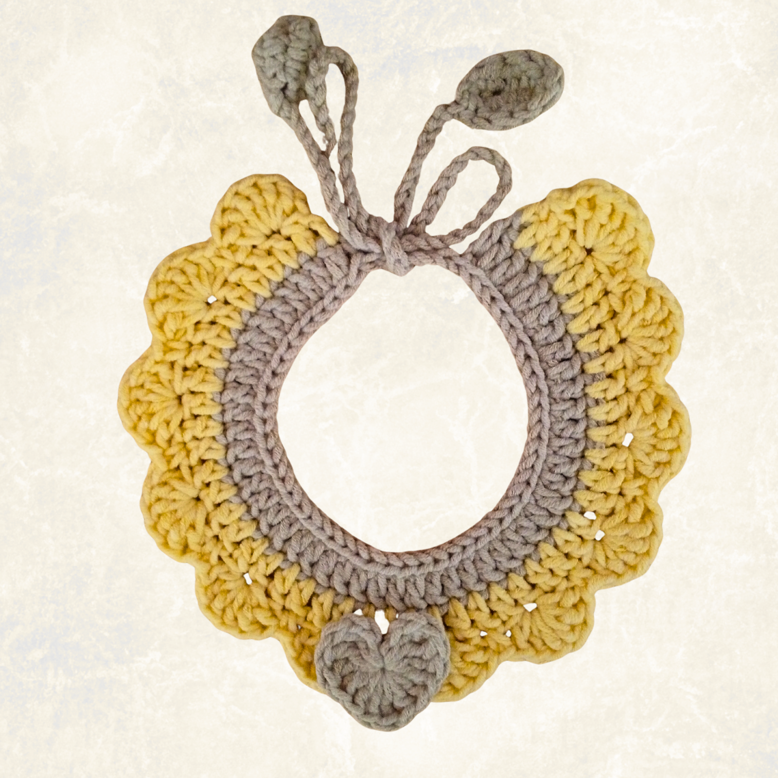 Crochet Pet Collar Handmade – Adjustable Soft Scarf for Cats & Small Dogs