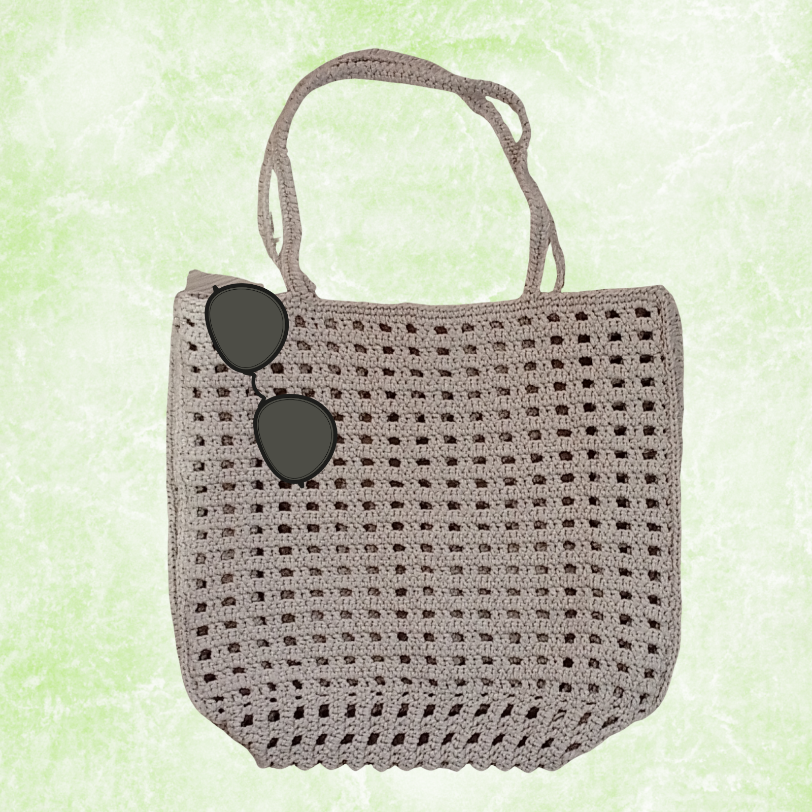 Crochet Tote Bag Large Cotton Market Bag Boho Shoulder Bag Minimalist Knitted Shopper Beach Bag Handmade Gift