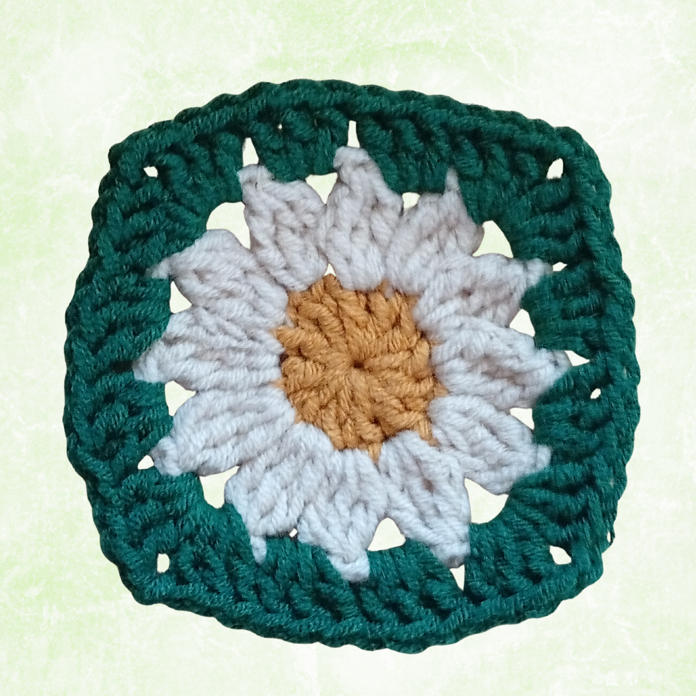 10PCS Handmade Crochet Daisy Granny Squares 8x8cm – Assorted Random Colors Floral Motifs, Cotton Blend Appliques for Bags, DIY Crafts