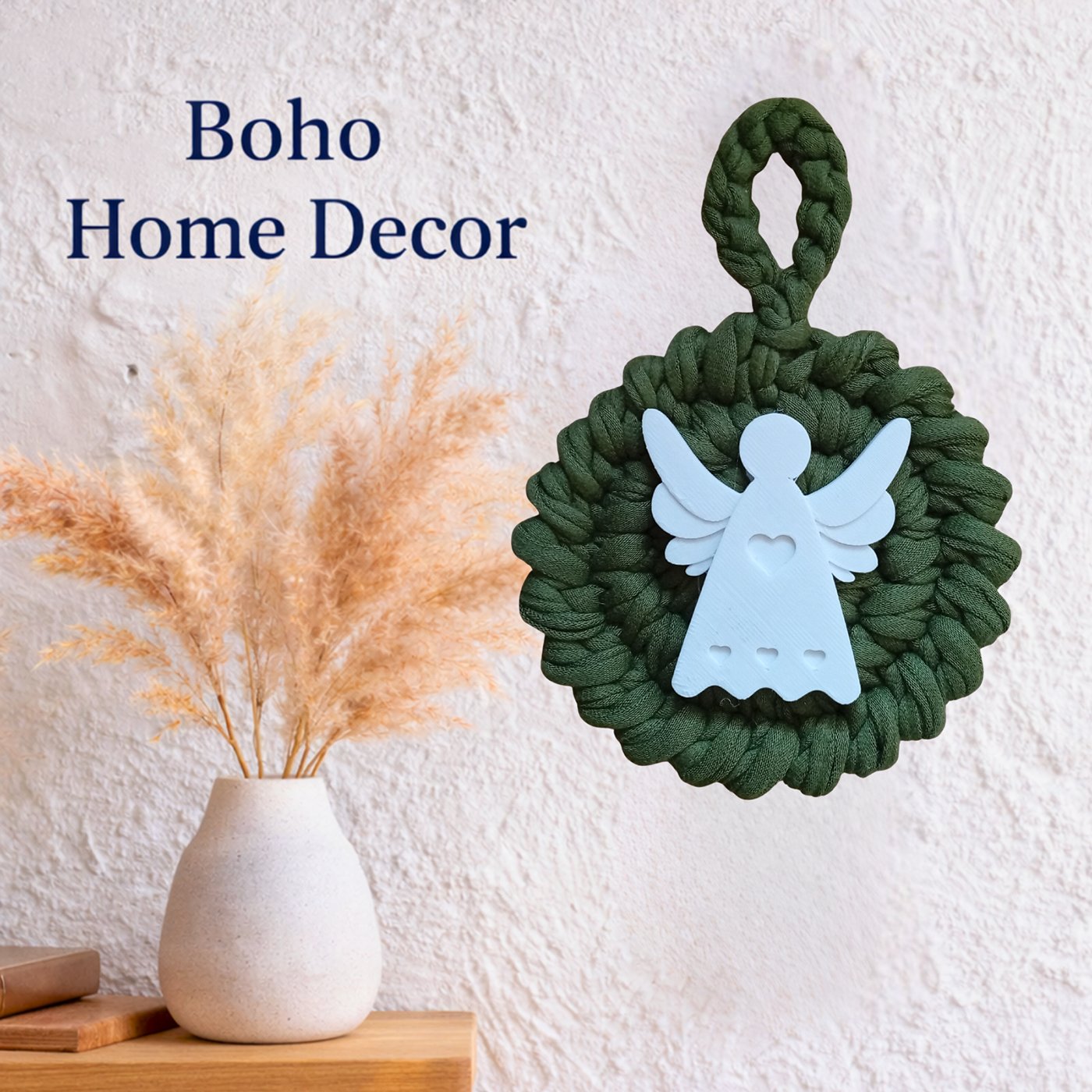 Handmade Crochet Mandala Hanging Ornament – Boho Car Mirror Charm, Cotton Wall Decor, Bag Accessory, Angel Pendant Gift