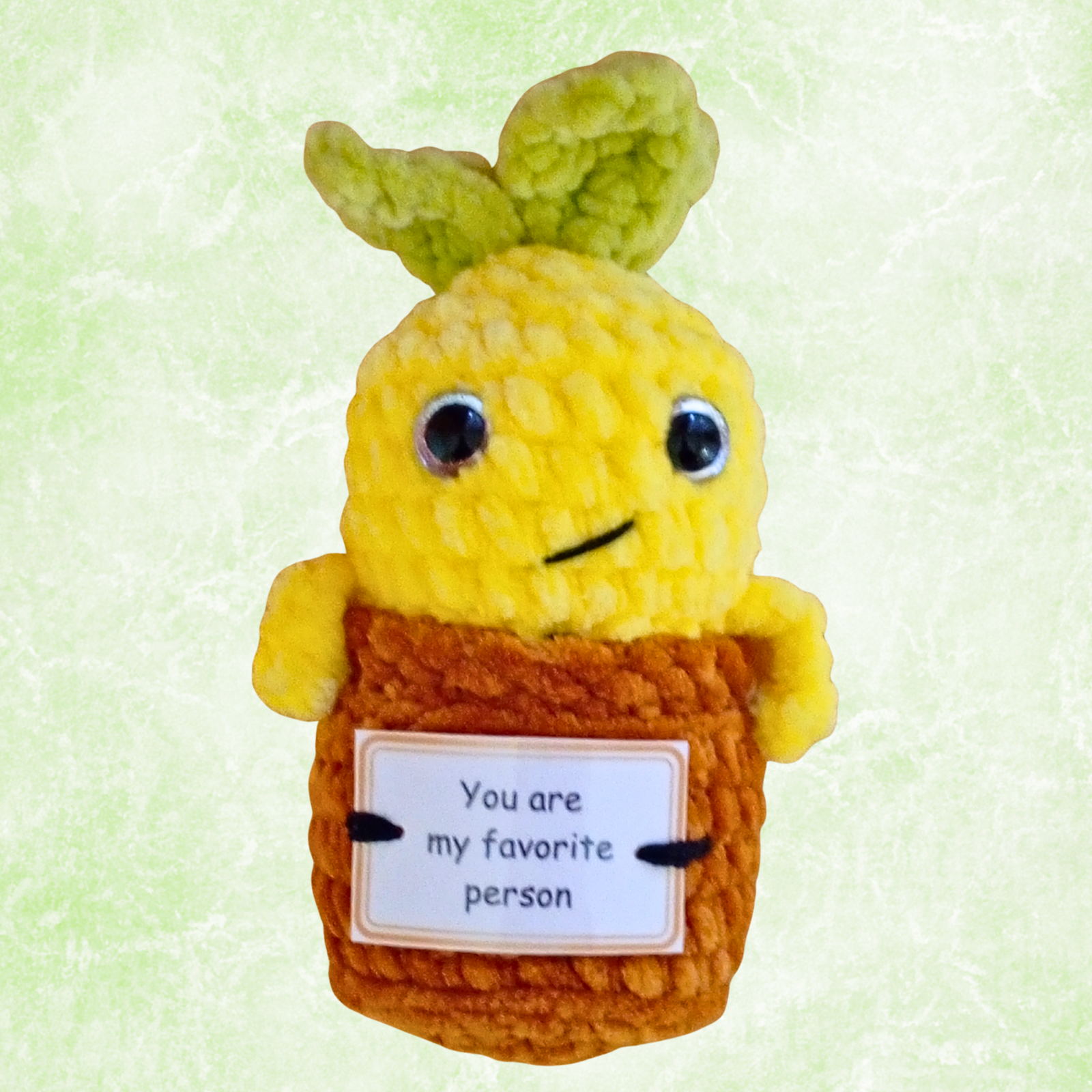 Pocket Hug Mandragora™ – Handmade Emotional Support Plush with Inspirational Message Card