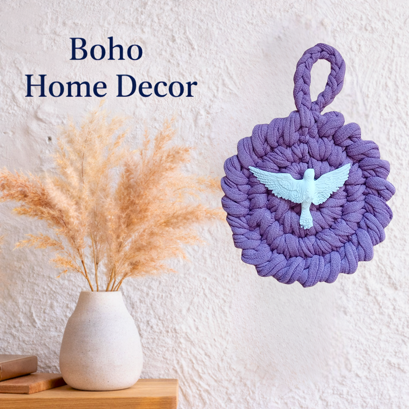 Handmade Crochet Mandala Hanging Ornament – Boho Car Mirror Charm, Cotton Wall Decor, Bag Accessory, Angel Pendant Gift