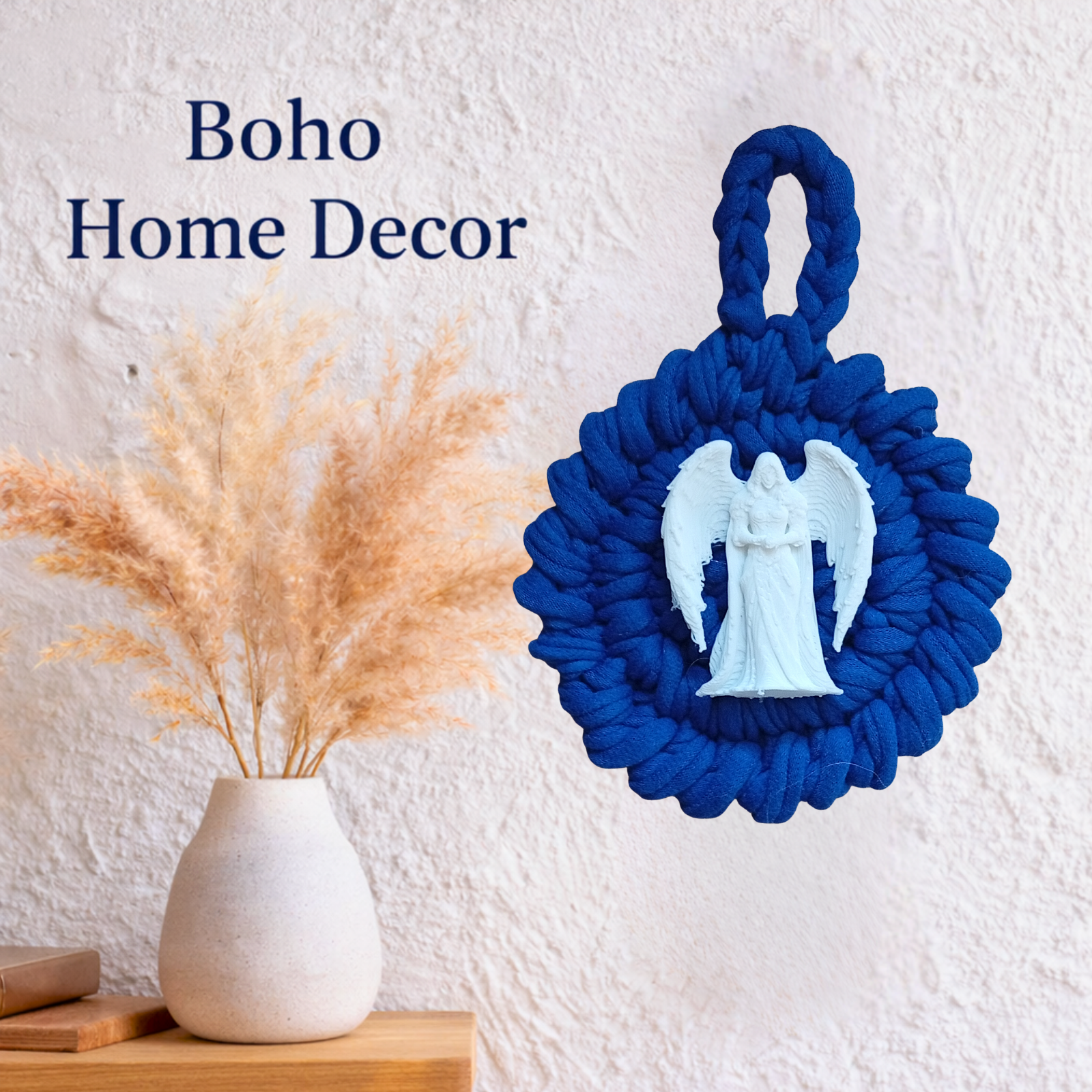 Handmade Crochet Mandala Hanging Ornament – Boho Car Mirror Charm, Cotton Wall Decor, Bag Accessory, Angel Pendant Gift