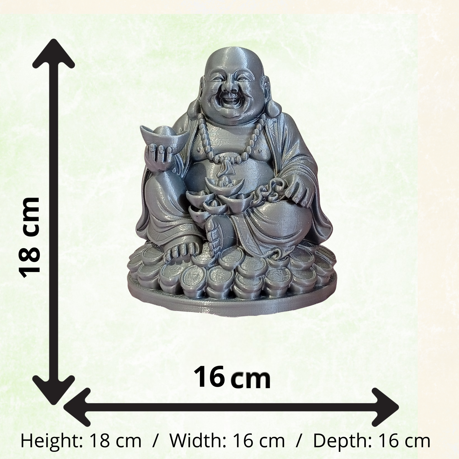 Modern Gray Decorative Figurine – Minimalist Home Decor Statue for Living Room, Office & Shelf Display – 18 cm