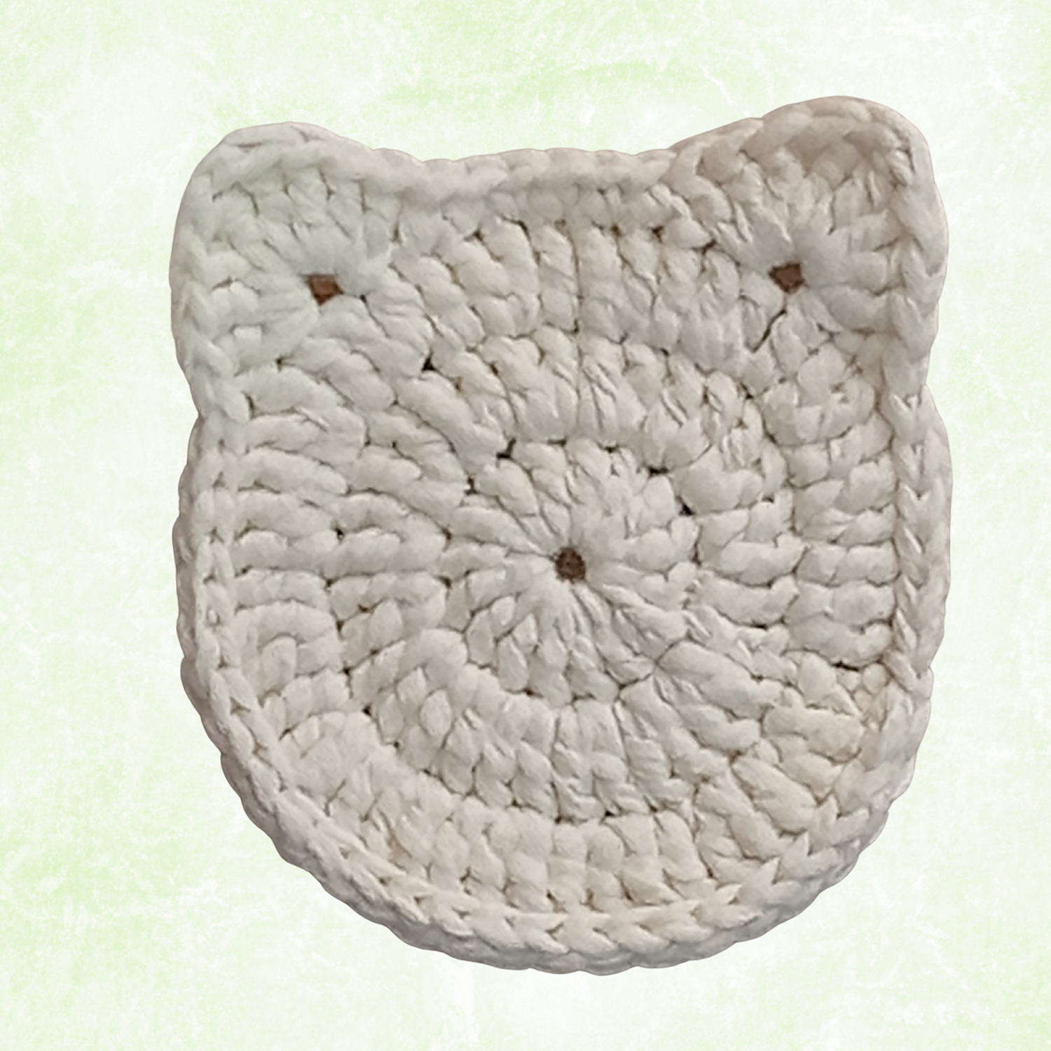 Handmade Crochet Cat Coasters – Set of 6