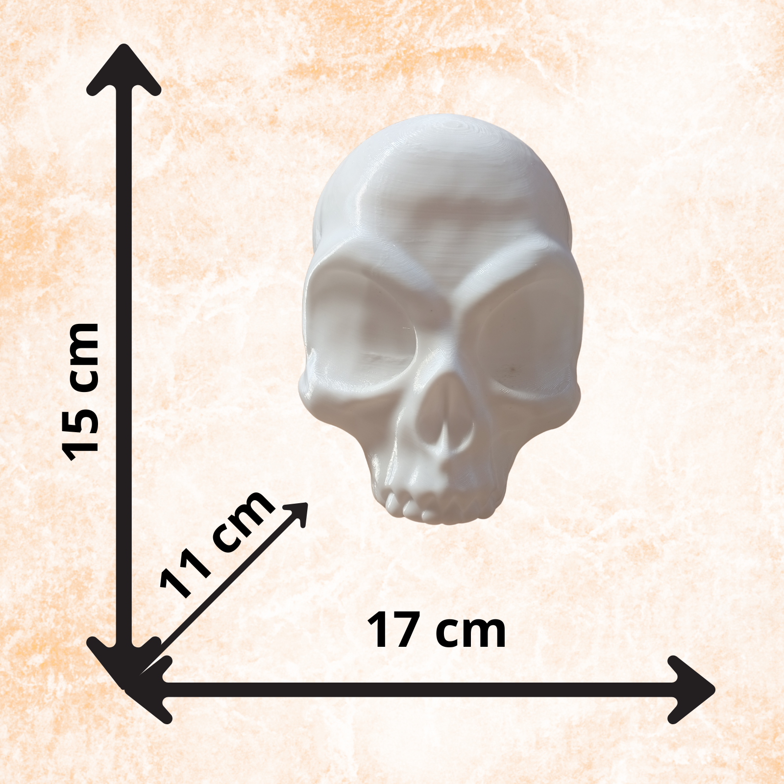 Alien Skull Sculpture – Modern Gothic Home Decor Statue,  (17cm)