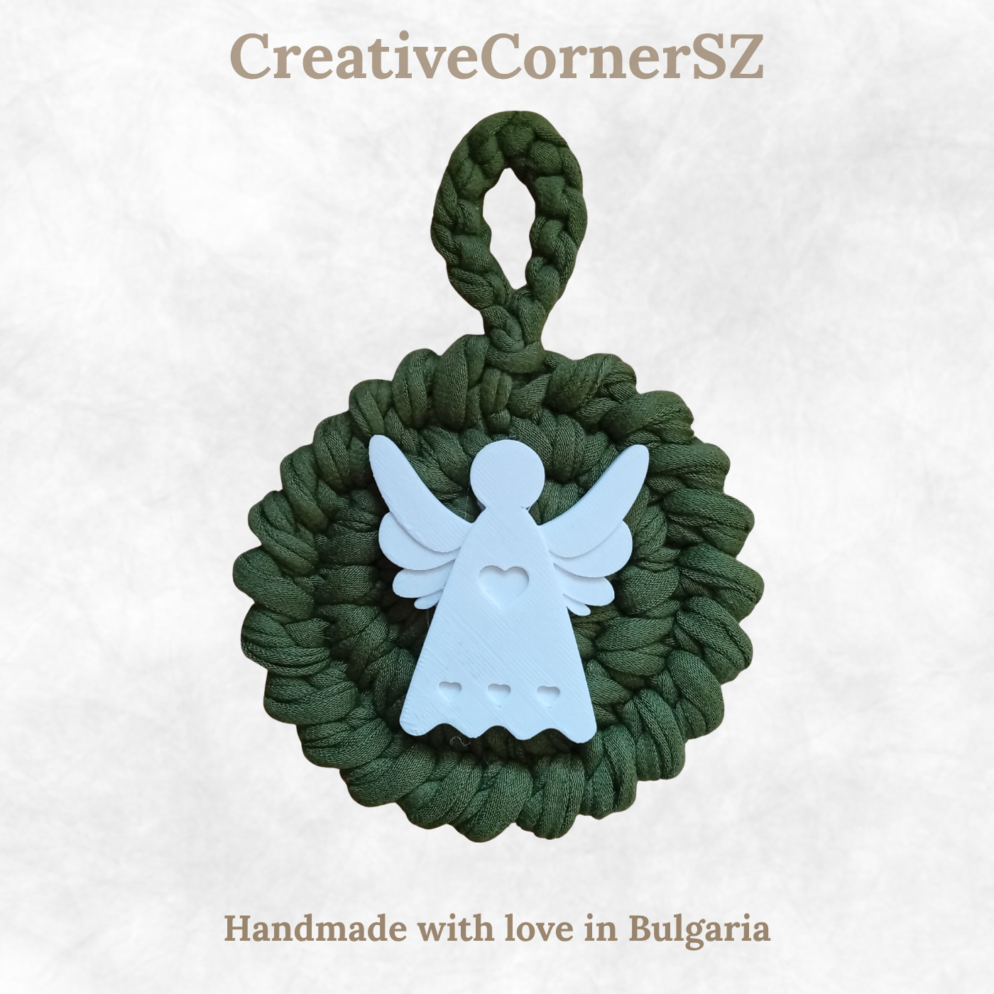 Handmade Crochet Mandala Hanging Ornament – Boho Car Mirror Charm, Cotton Wall Decor, Bag Accessory, Angel Pendant Gift