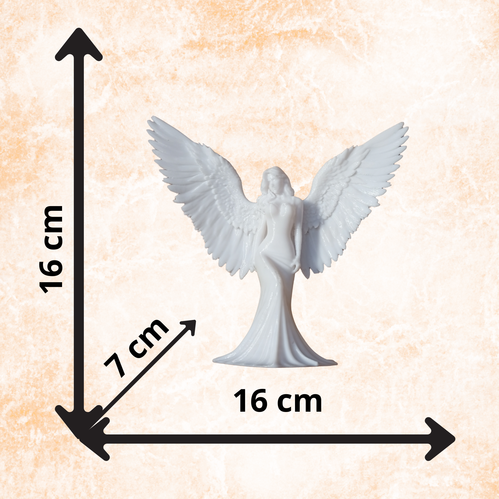 Elegant Angel Figurine with Wings – Modern Home Decor Statue , (16cm)