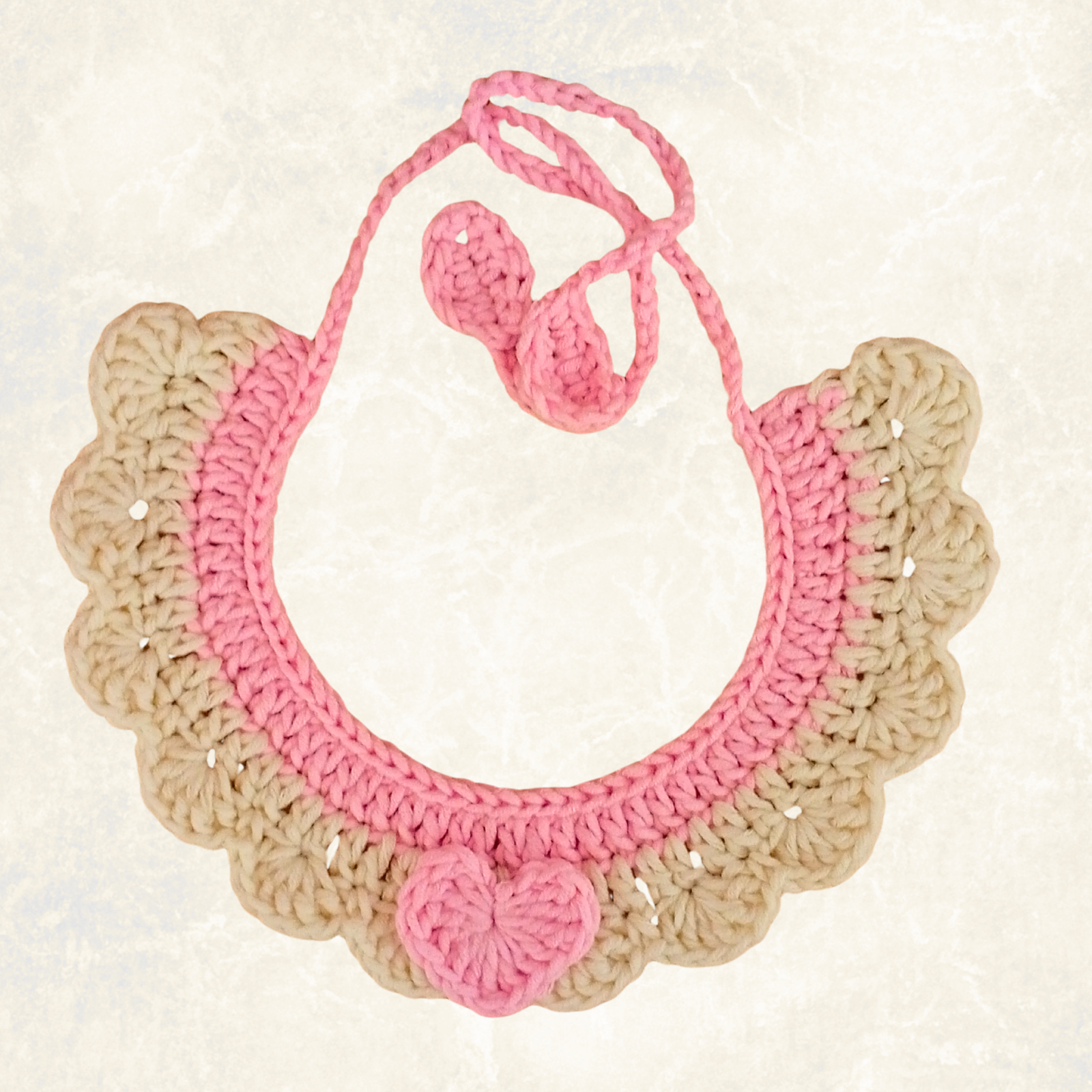 Crochet Pet Collar Handmade – Adjustable Soft Scarf for Cats & Small Dogs
