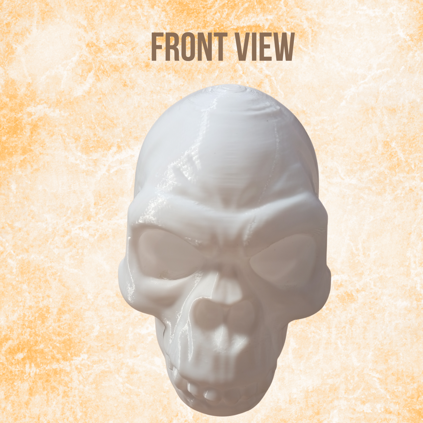 Gorilla Skull Sculpture – White Gothic Decor Statue,  (16cm)
