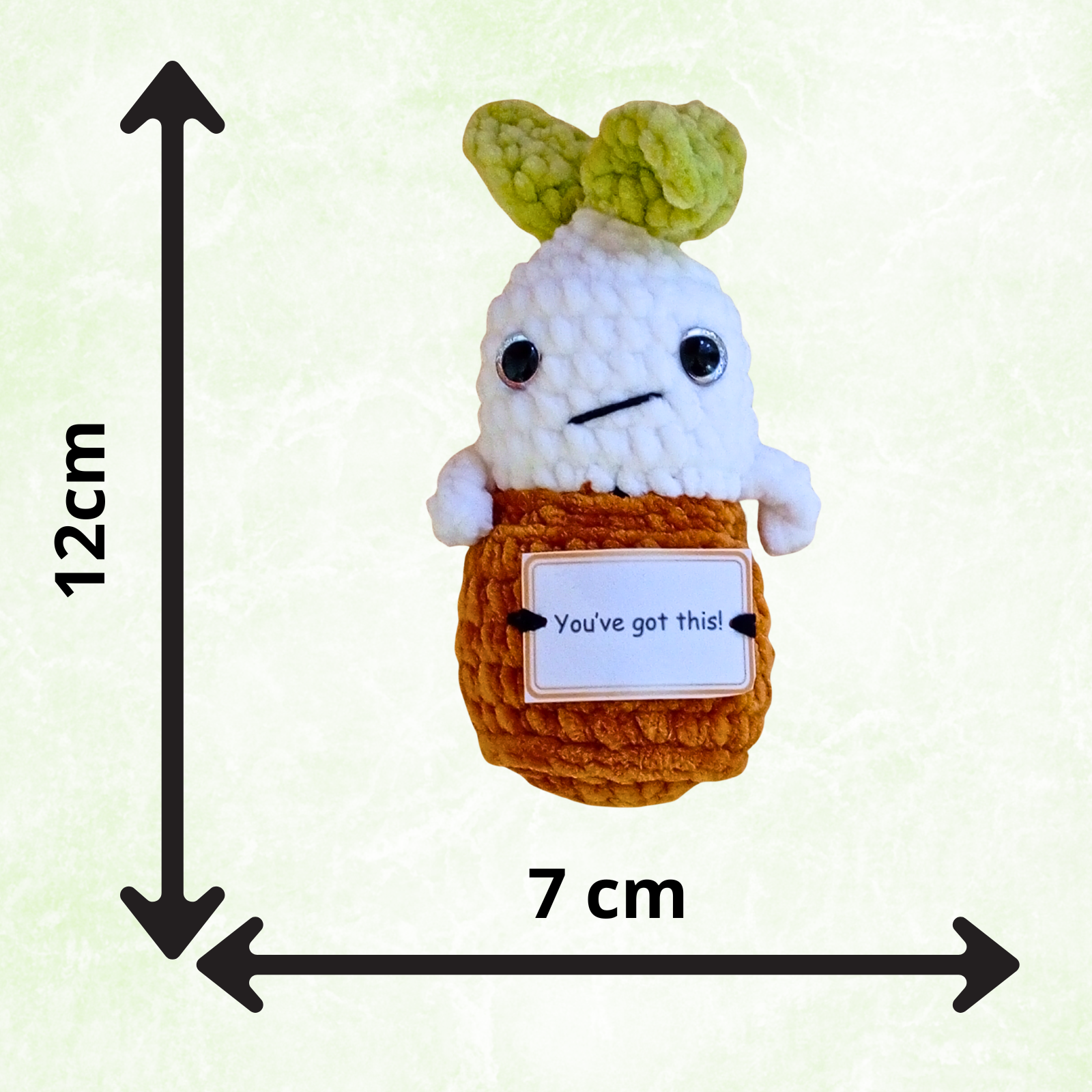 Pocket Hug Mandragora™ – Handmade Emotional Support Plush with Inspirational Message Card