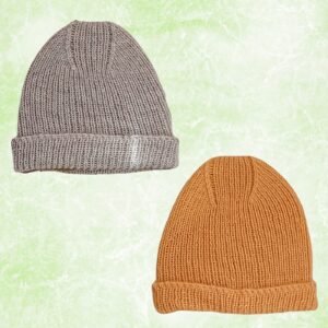 hand-knitted wool ribbed beanie